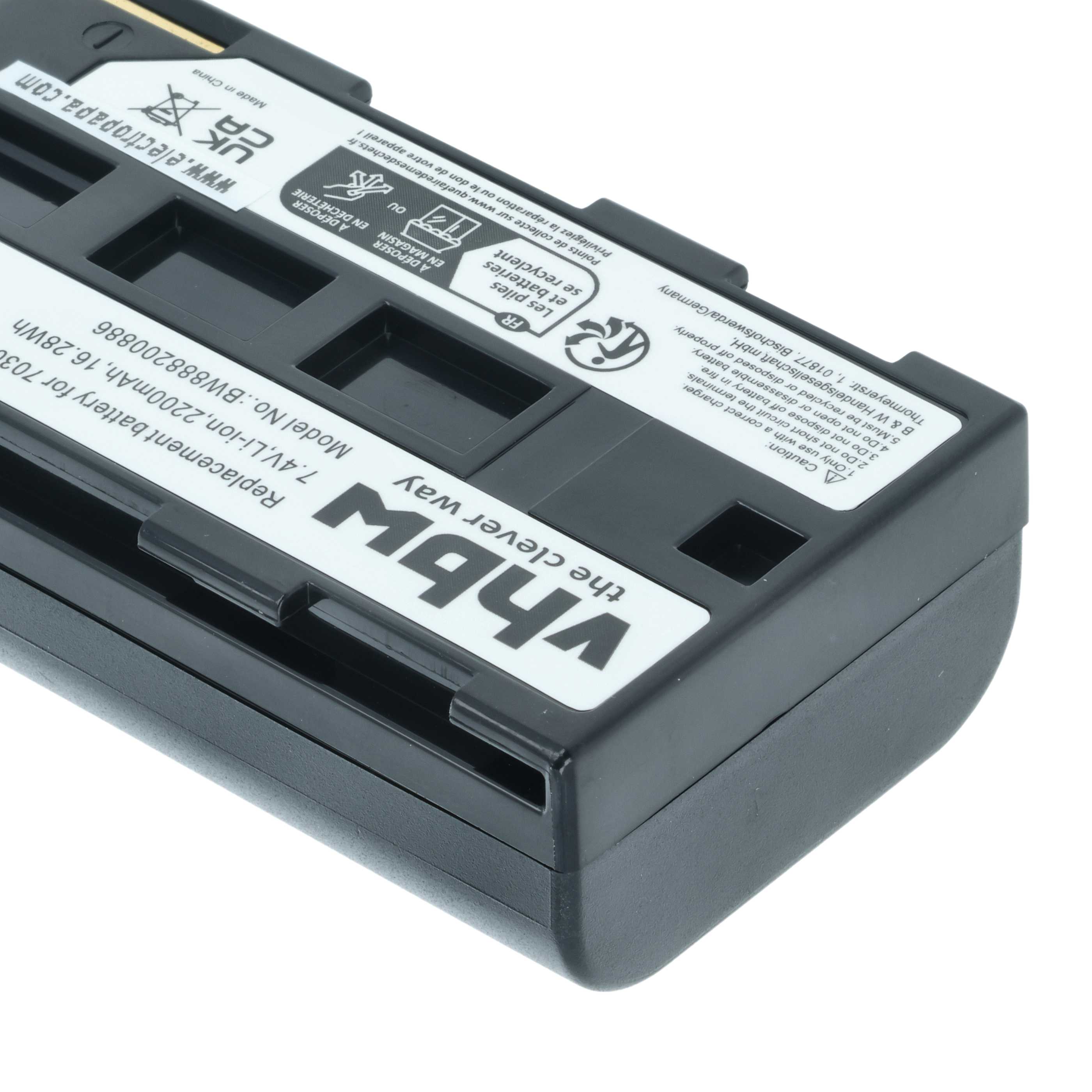 Battery replaces Phase One 70301 - 2200mAh, 7.4V, Li-Ion