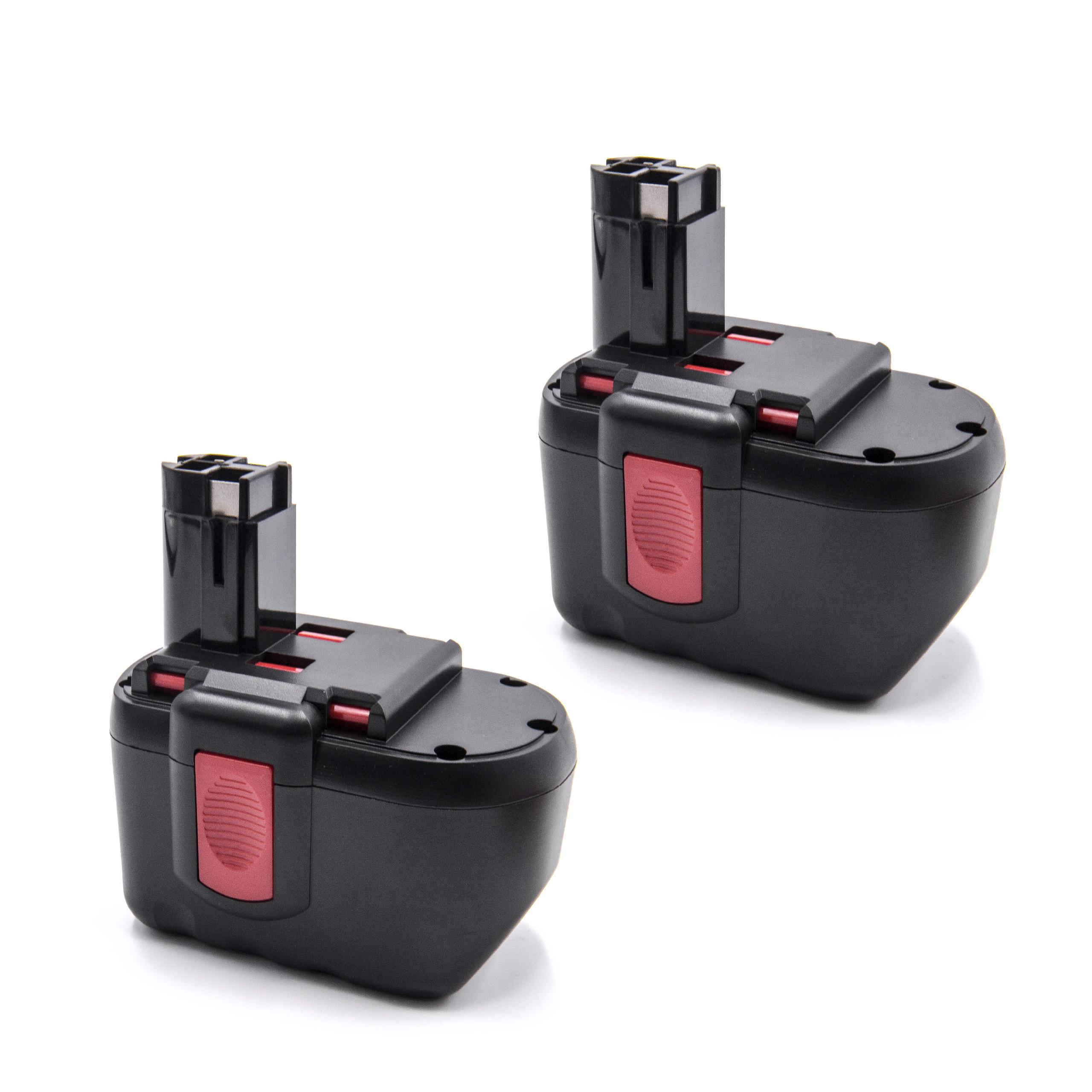 2x Battery replaces Bosch 2607335279, 2607335268, 2607335280 Electric Power Tool - 2000 mAh, 24 V, NiMH