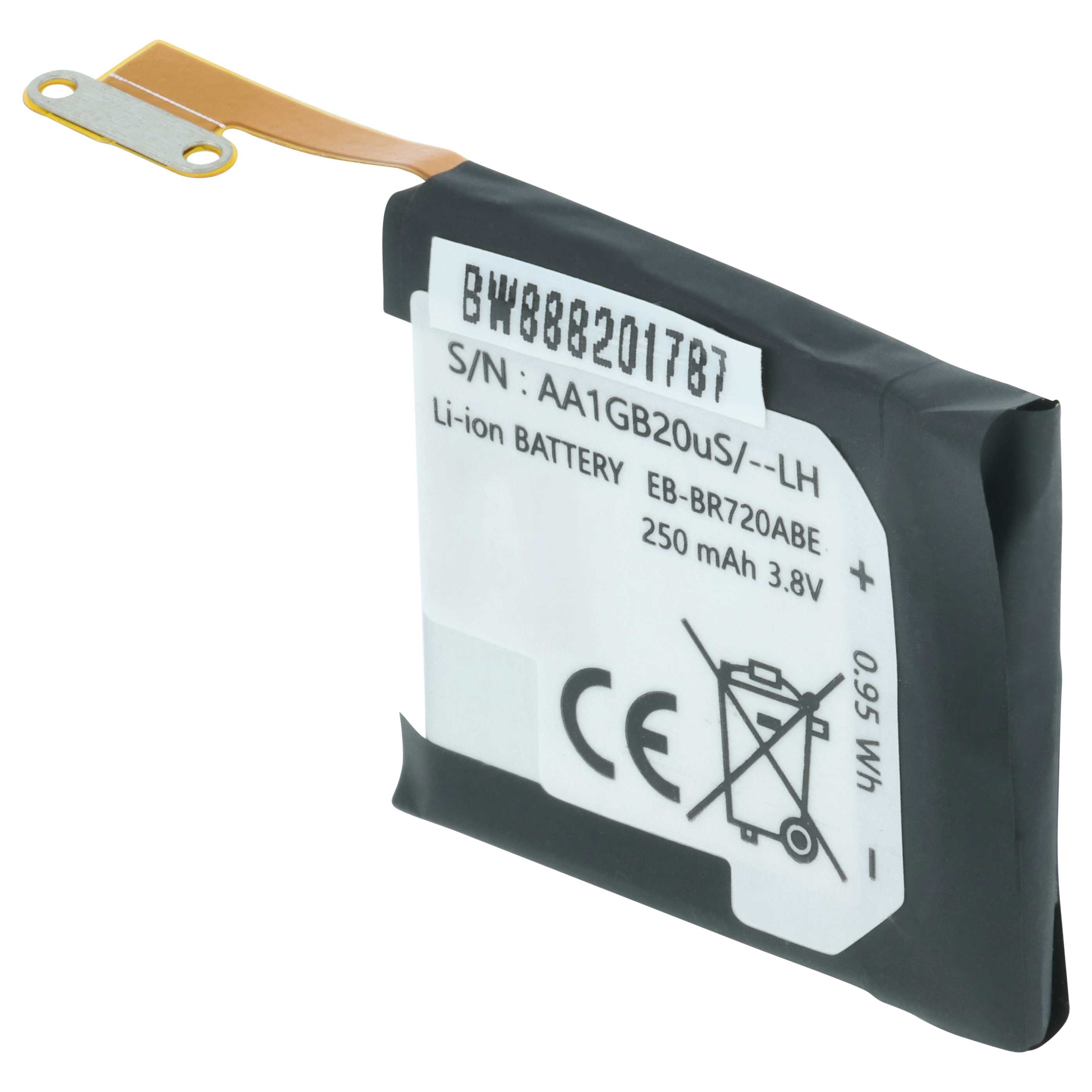 Smartwatch Battery replaces Samsung EB-BR720ABE - 250 mAh 3.7 V Li-polymer