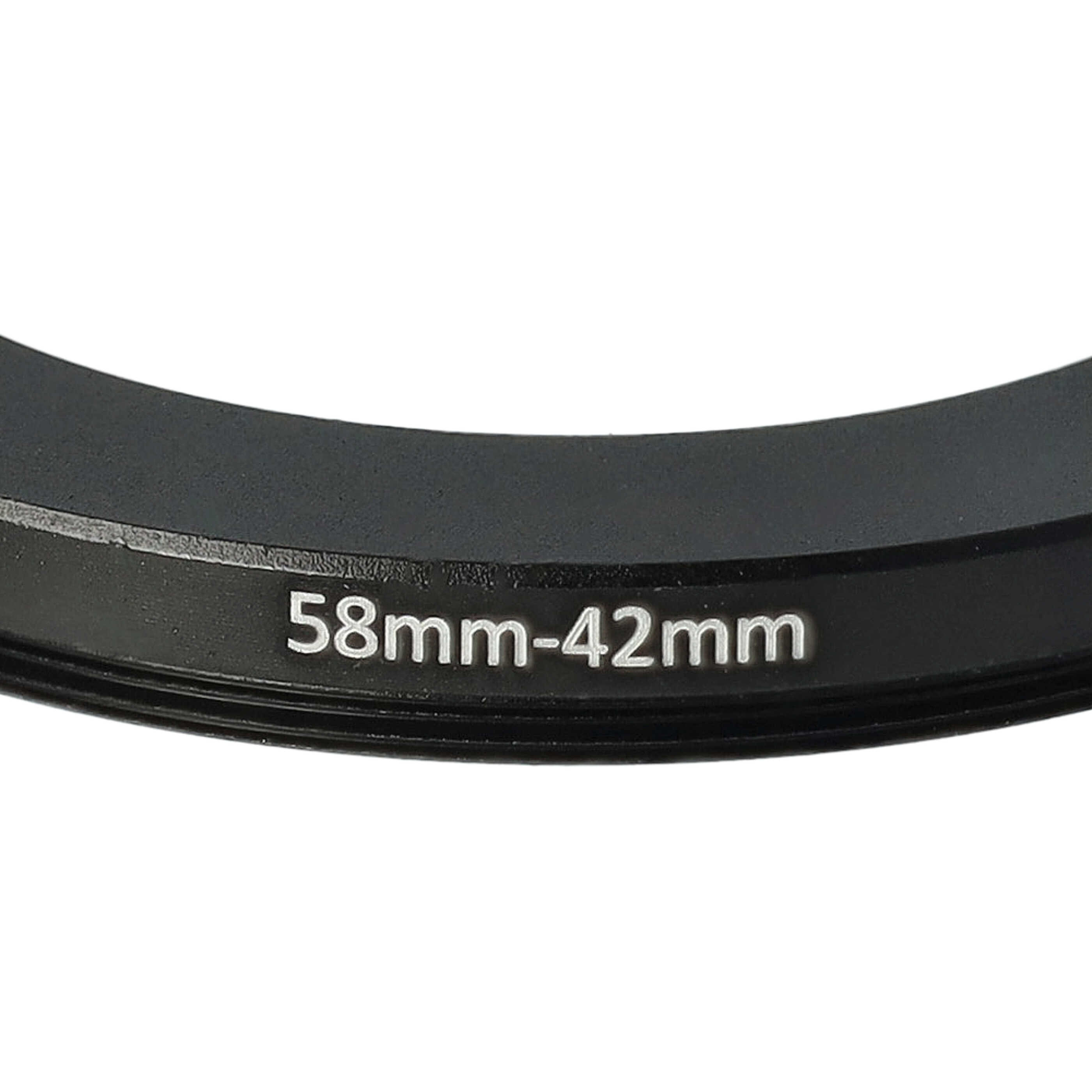 Step-Down Ring Adapter from 58 mm to 42 mm suitable for Camera Lens - Filter Adapter, metal