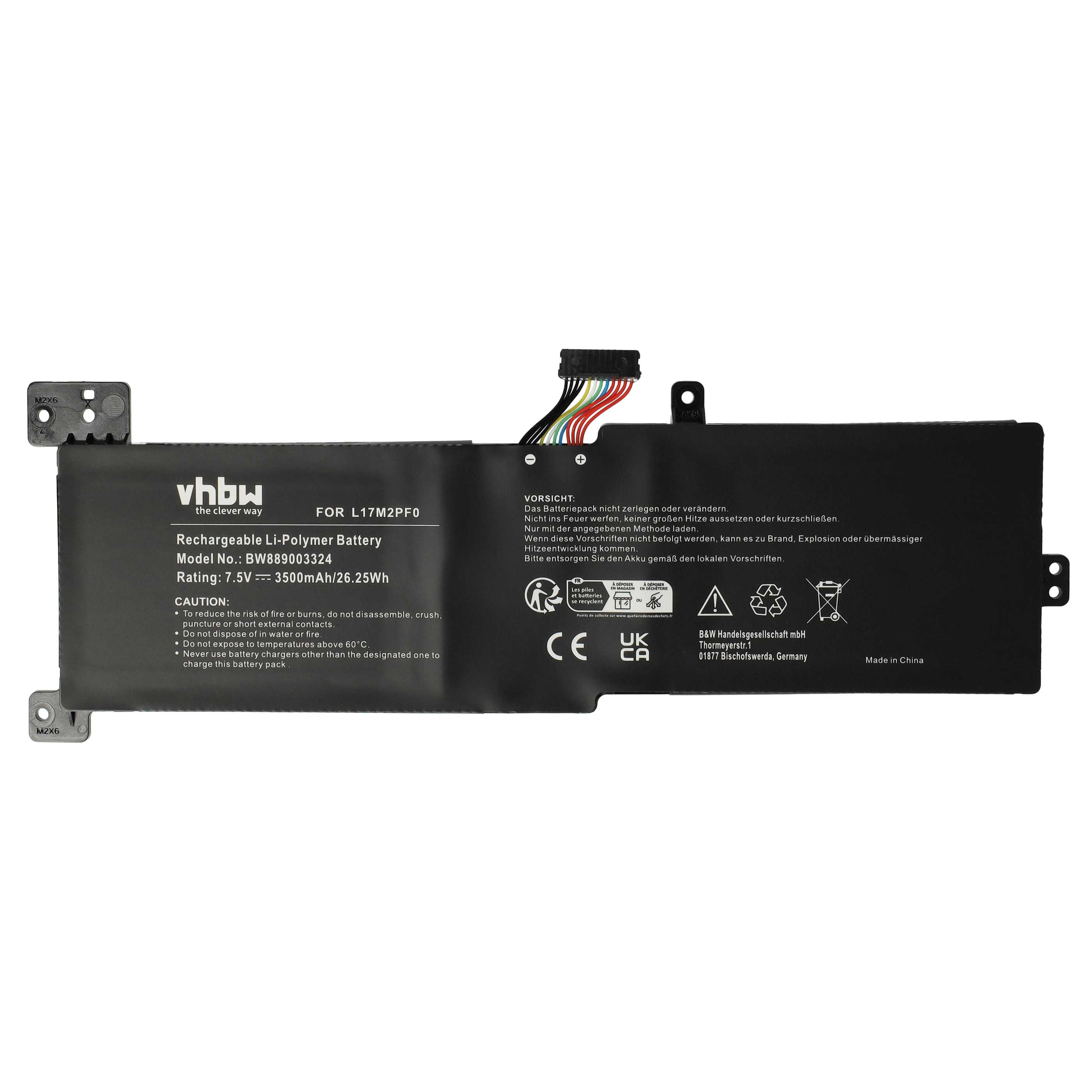 Akumulator do laptopa zamiennik Lenovo 5B10Q62138, 5B10Q62139, 5B10Q41211 - 3500 mAh 7,5 V LiPo, czarny