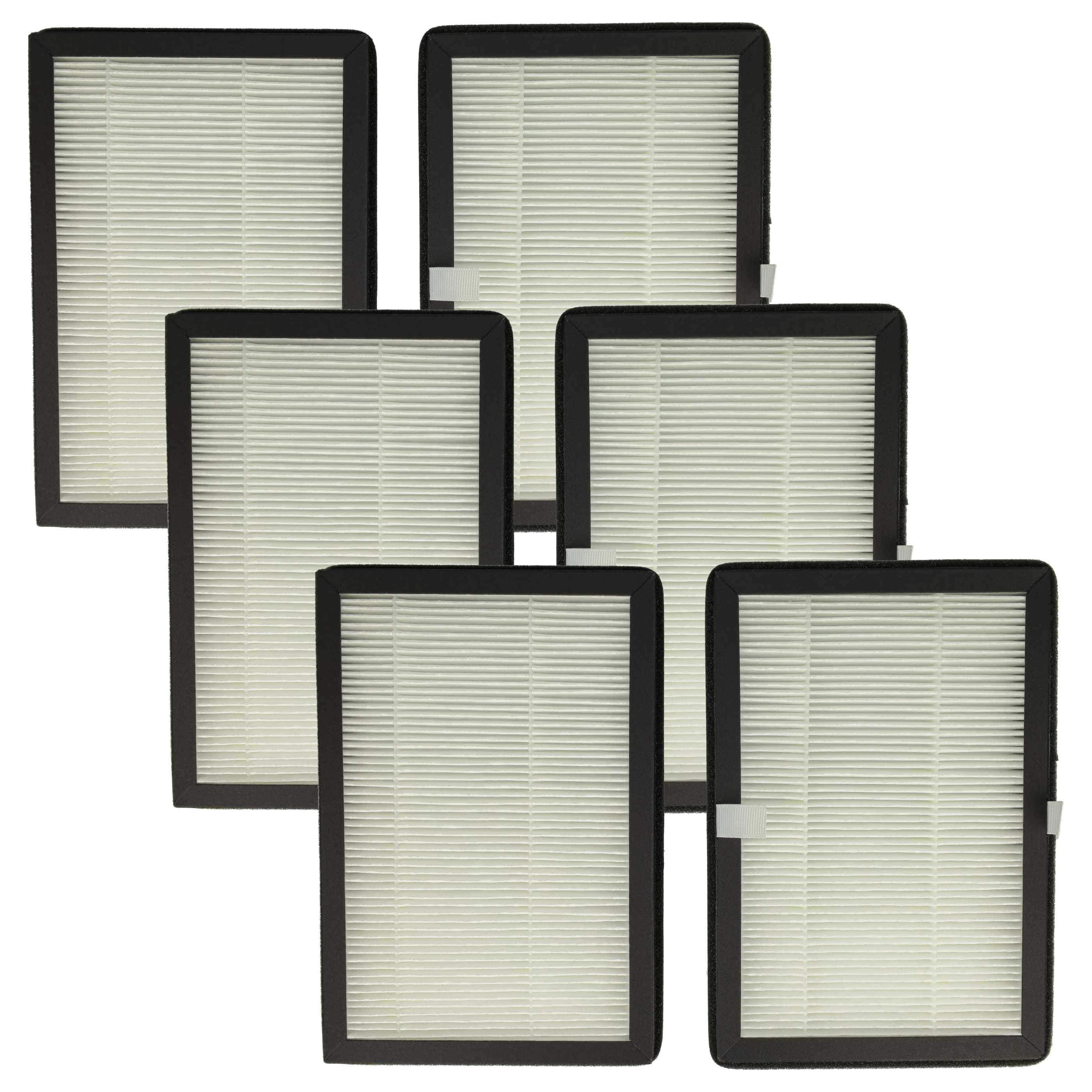 6x Air Purifier Filter replaces Rowenta XD6520F0 - particle filter Set