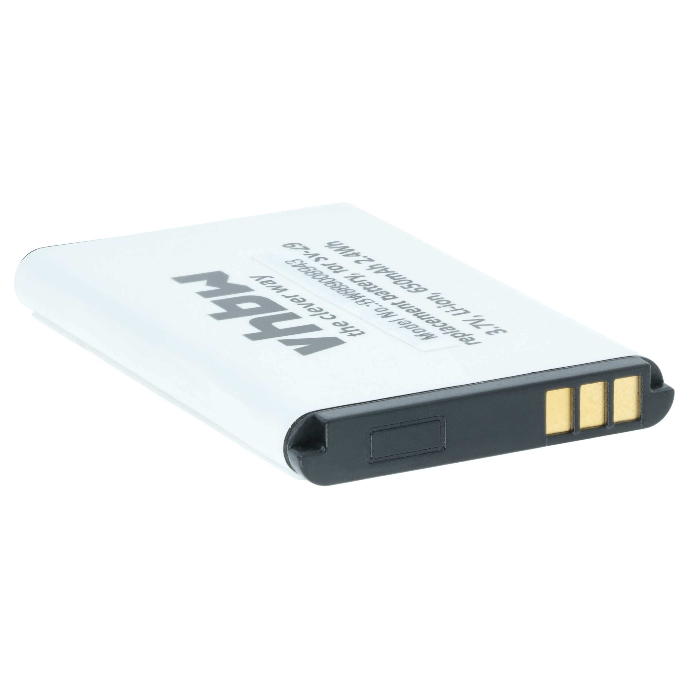 Batteria sostituisce Alcatel RTR001F01, 10000058 per cellulare - 650mAh 3,7V Li-Ion 