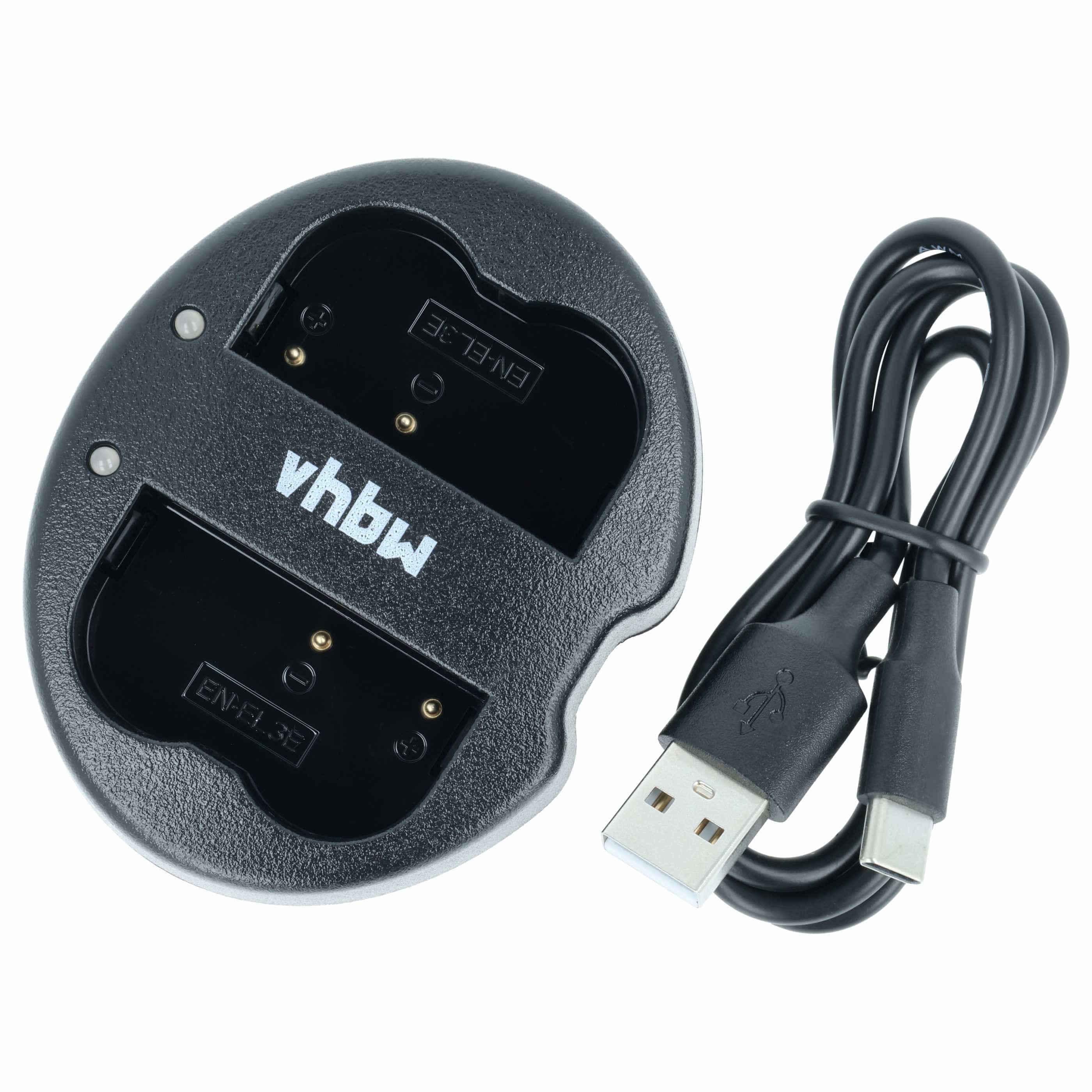Battery Charger USB-C + Cable USB-C replaces Nikon MH-18A for Fujifilm Digital Camera etc.