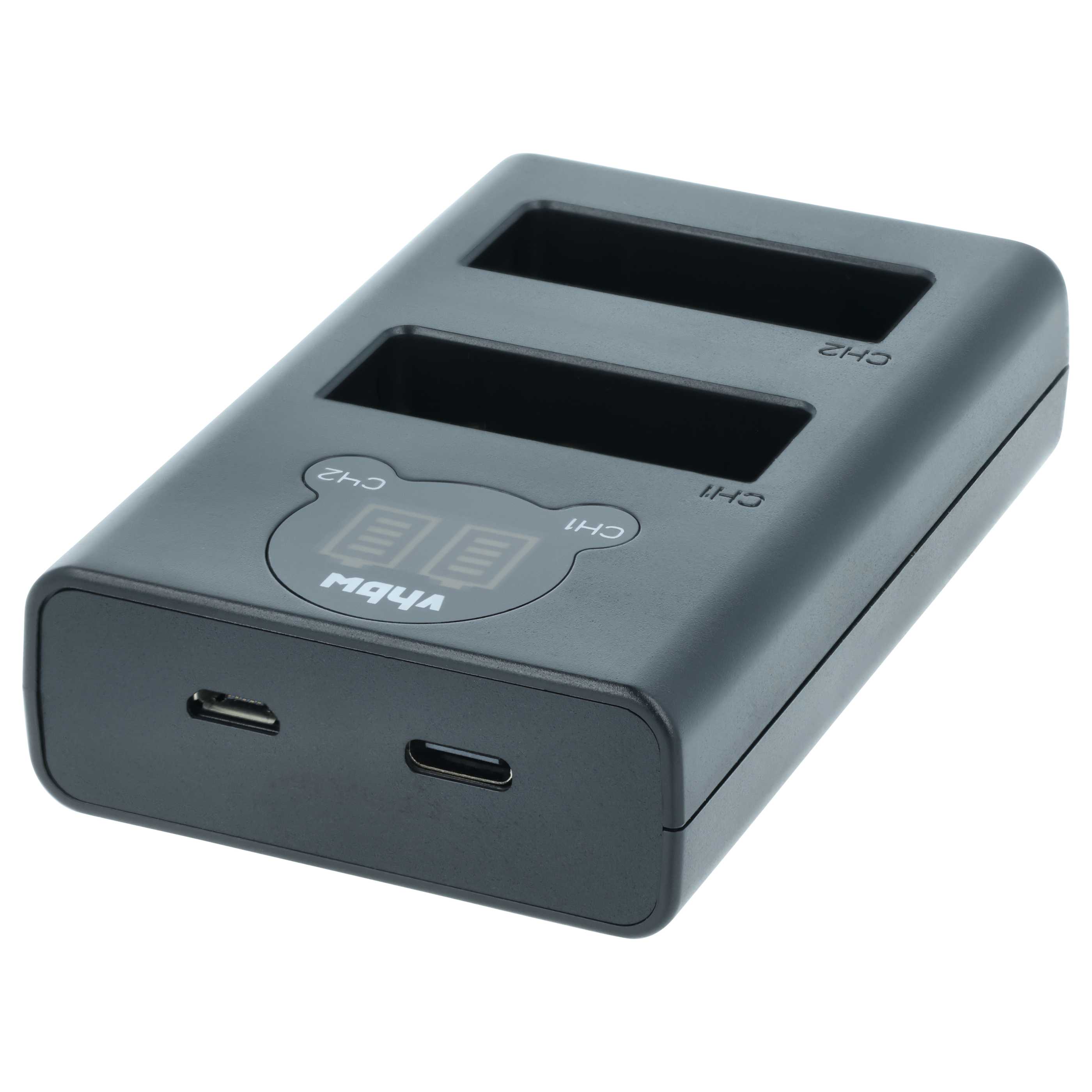 Battery Charger USB-C + Cable USB-C suitable for Leica, Panasonic Lumix Digital Camera etc.