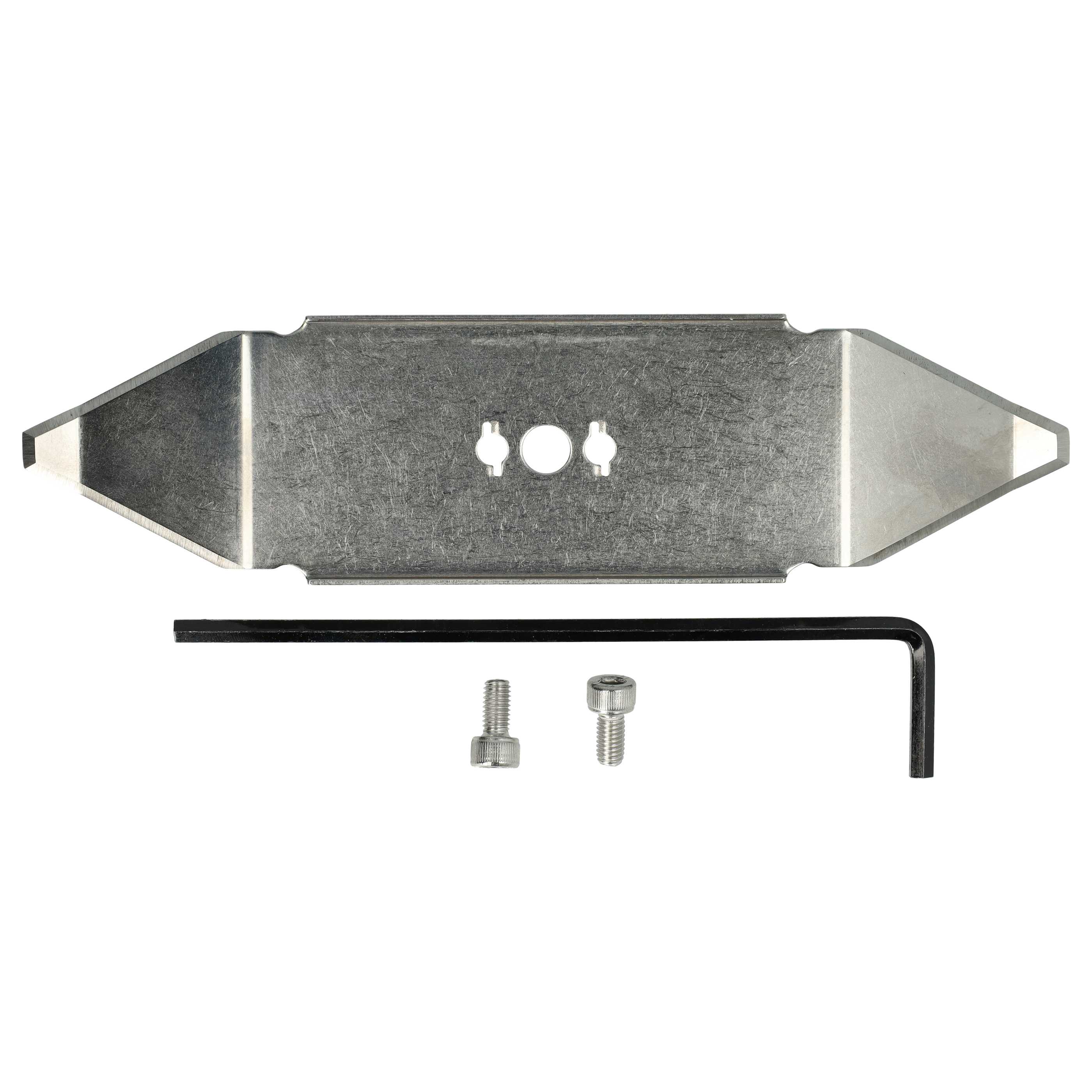 2x Exchange Blade replaces MTD 122-102-619 Cordless Lawnmower etc.stainless steel, Silver