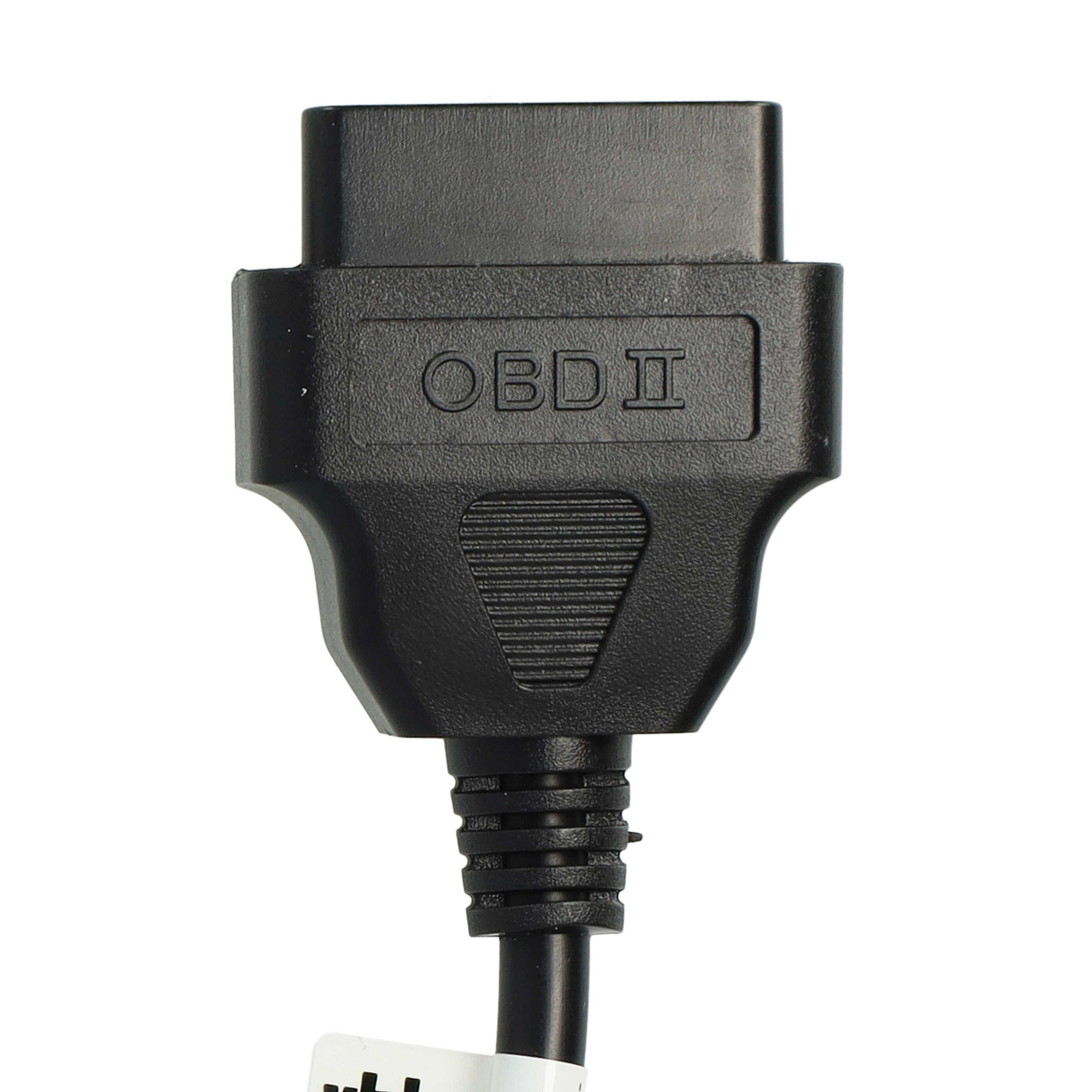 vhbw OBD2 Adapter 6 Pin to OBD2 16Pin suitable for Kawasaki H2 (2017+) Motorbike - 28 cm