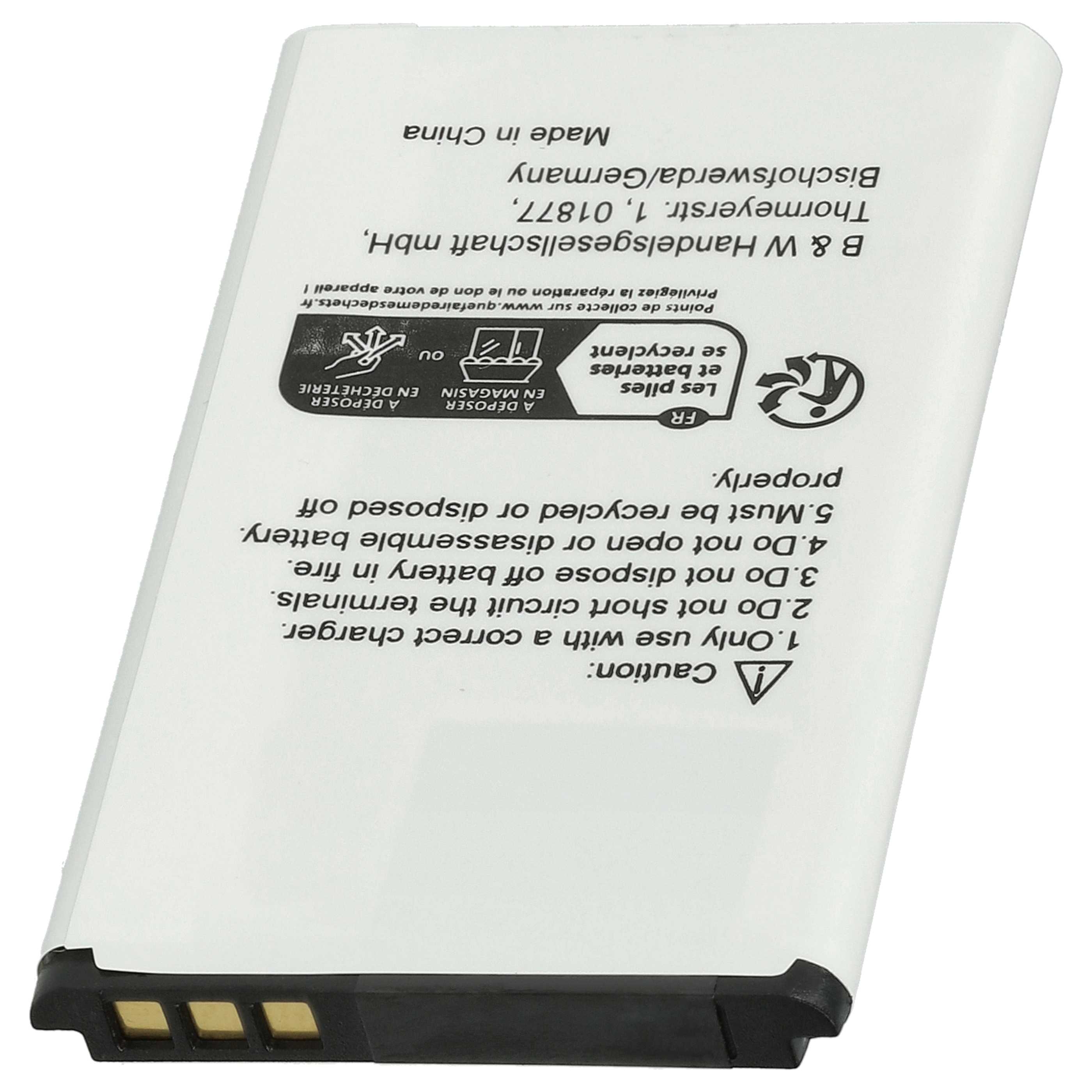 Senior Mobile Phone Battery Replacement for Swisstone RCB03S02 - 800 mAh 3.7 V Li-Ion