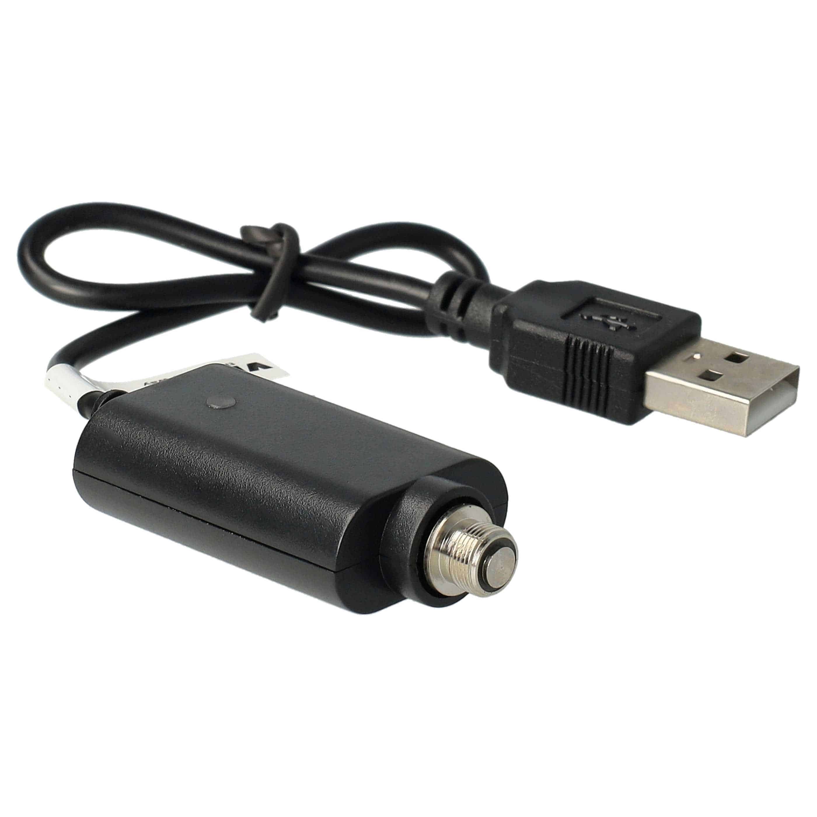 vhbw USB Ladegerät E-Zigarette, E-Shisha mit Schraubverschluss - 25cm Ladekabel