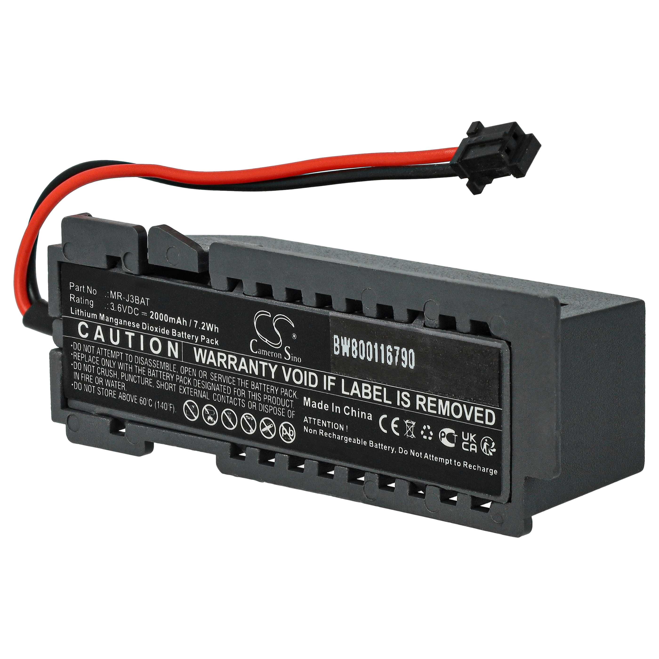 Pile remplace Mitsubishi MR-J3BAT servo-amplificateur - 2000mAh 3,6V Li-MnO2