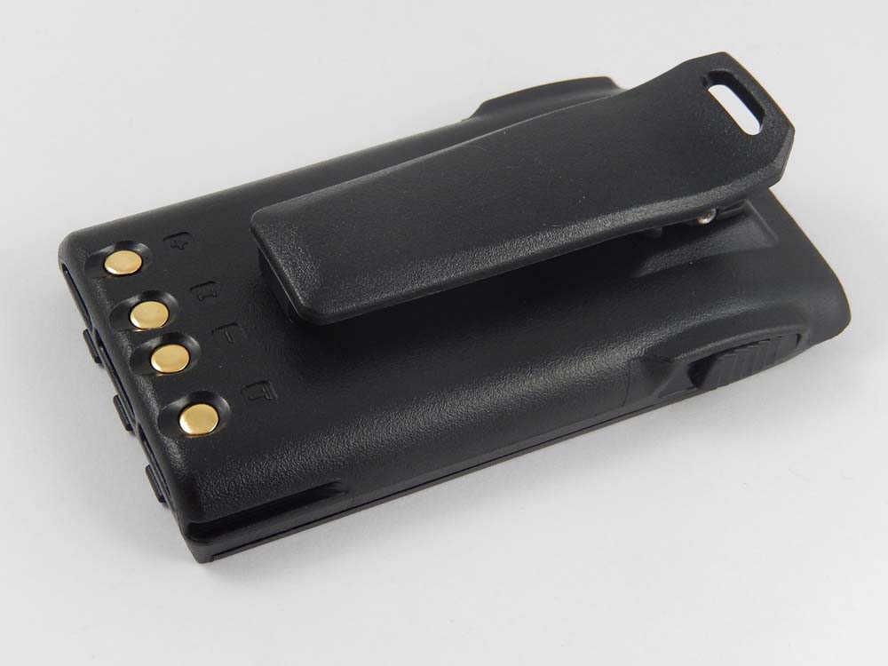 Batería reemplaza BLO-004, BLO-001, BLO-007 para radio, walkie-talkie Maas - 1700 mAh 7,4 V Li-Ion con clip