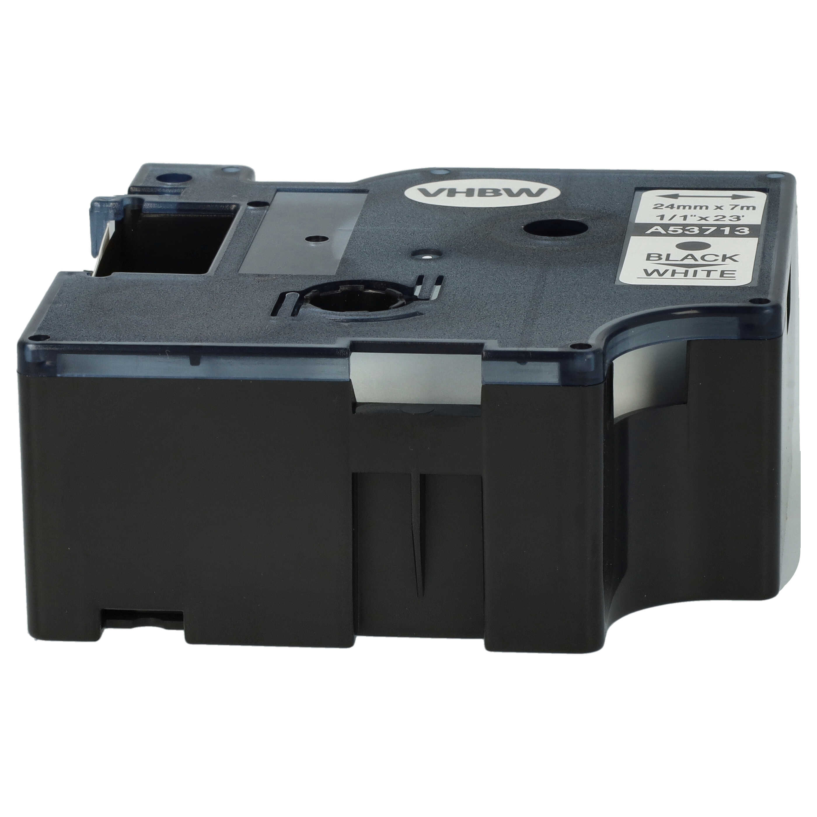 3x Label Tape replaces Dymo D1, 53713 - 24 mm Black to White