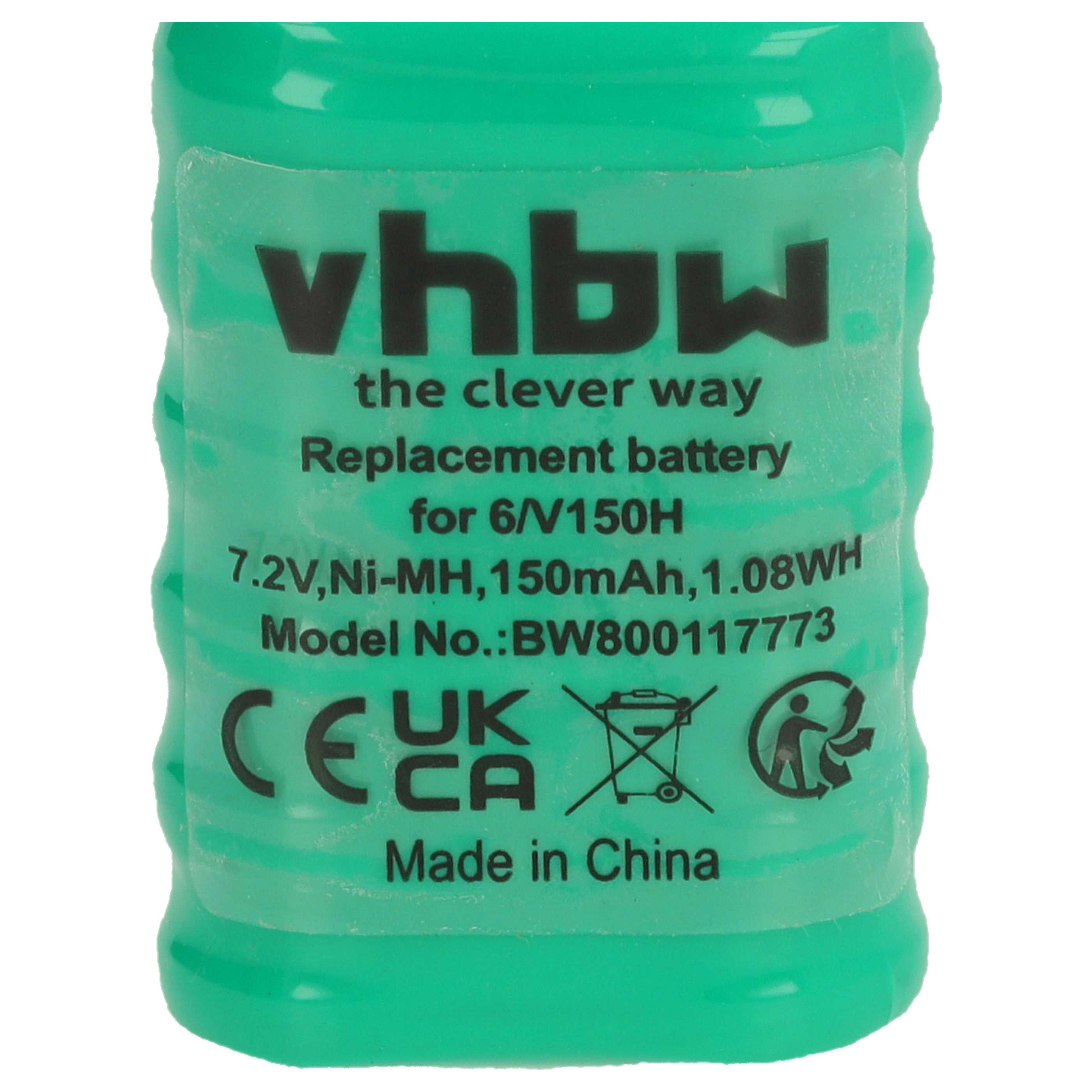 Button Cell Battery Type 6/V150H 3 Pins for Model Building Solar Lamps etc. - 150 mAh 7.2 V NiMH