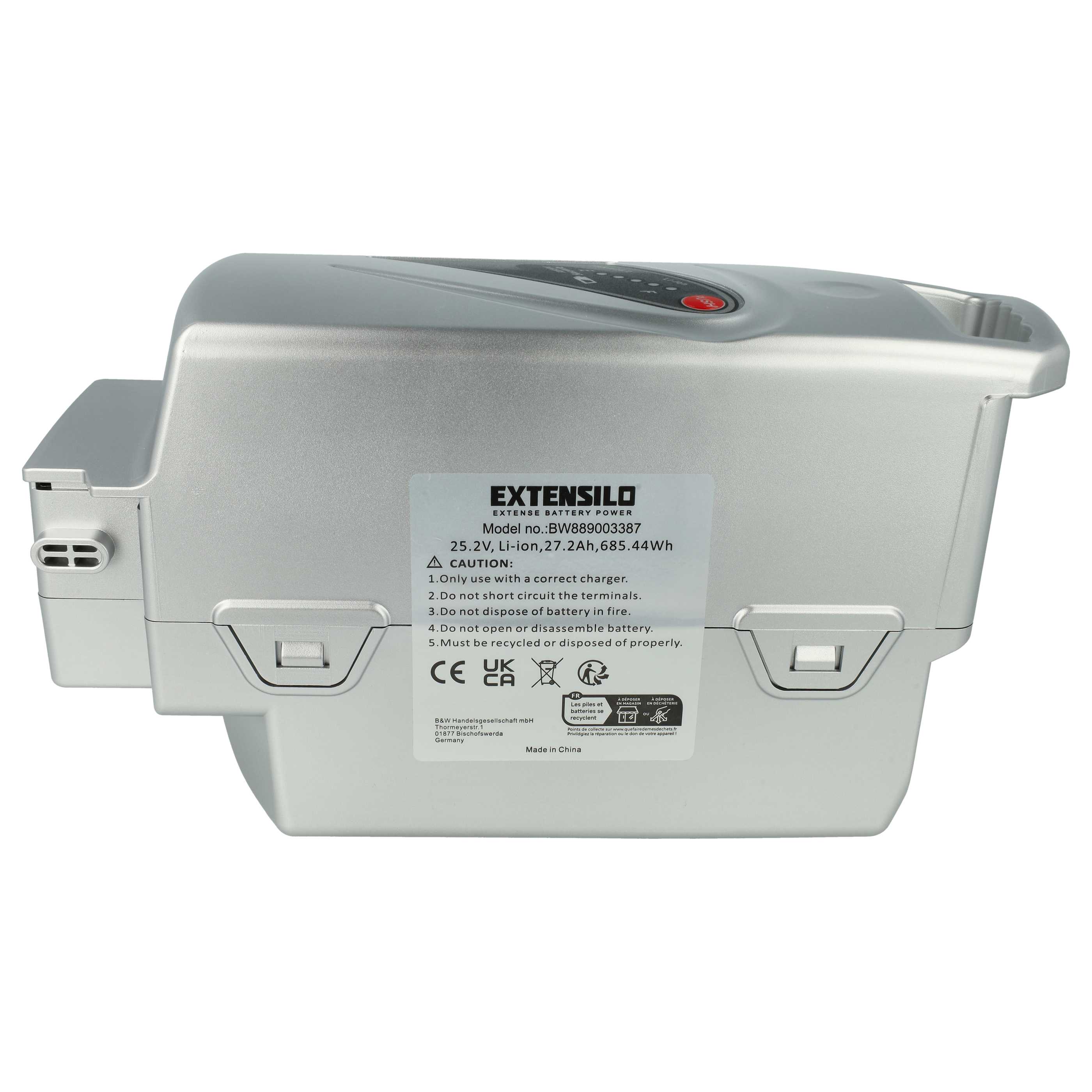 Batteria sostituisce Panasonic NKY 224B02, NKY 210B02 per e-bike Kalkhoff - 27,2Ah 26V Li-Ion 27,5cm