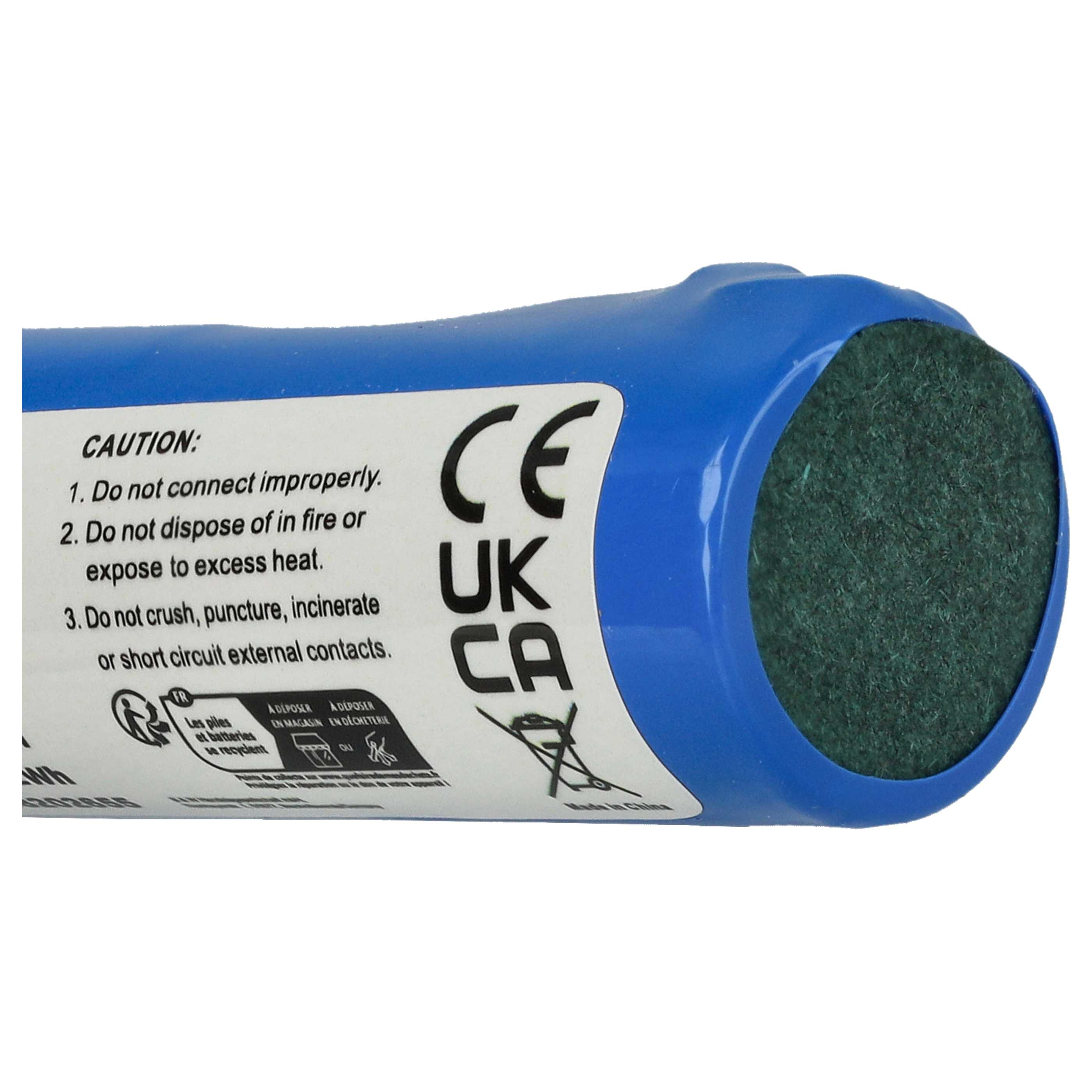 Battery replaces Vileda 8654396211 for Vileda 2600mAh, 3.7V, Li-Ion