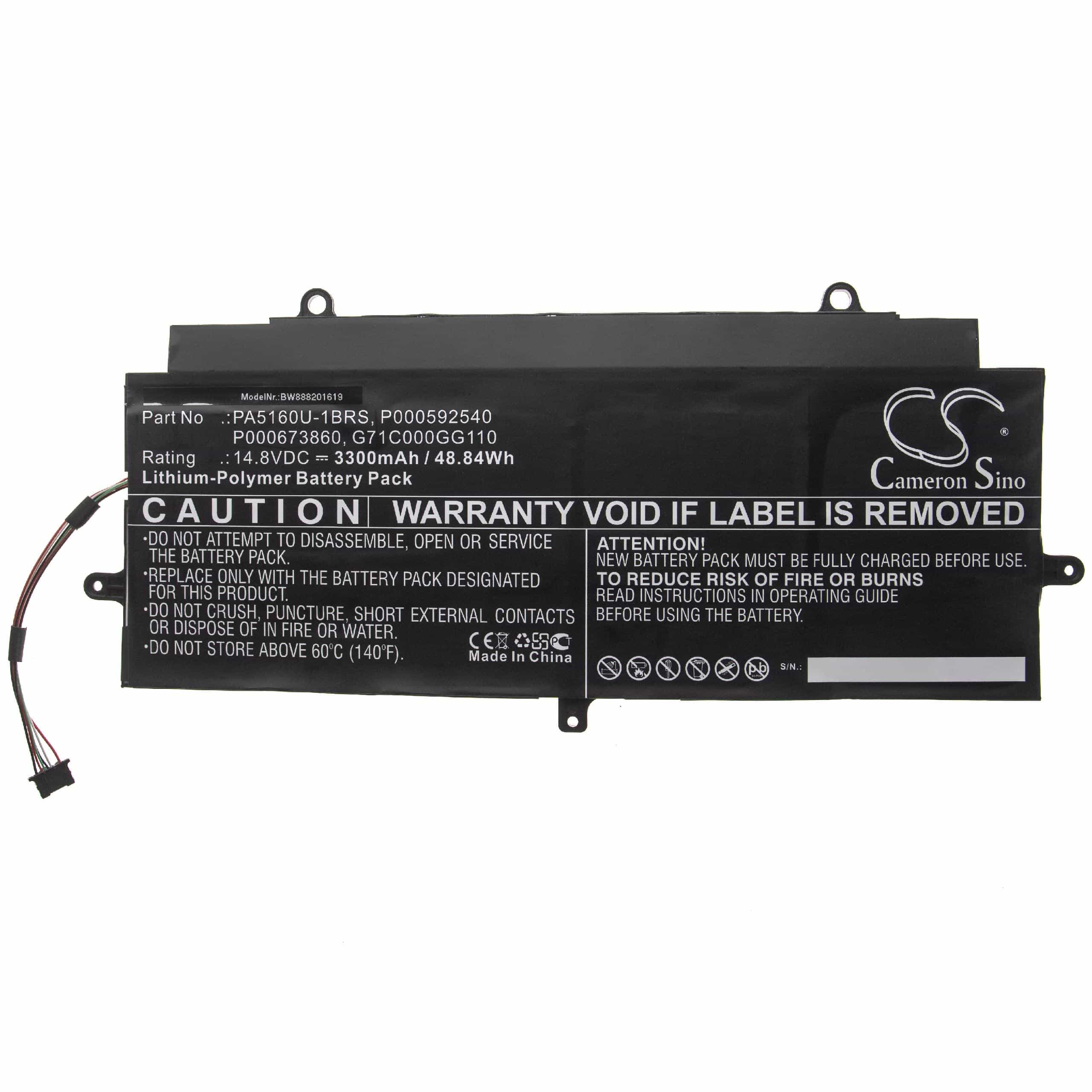 Akumulator do laptopa zamiennik Toshiba P000592540, P000673860, G71C000GG110 - 3300 mAh 14,8 V LiPo