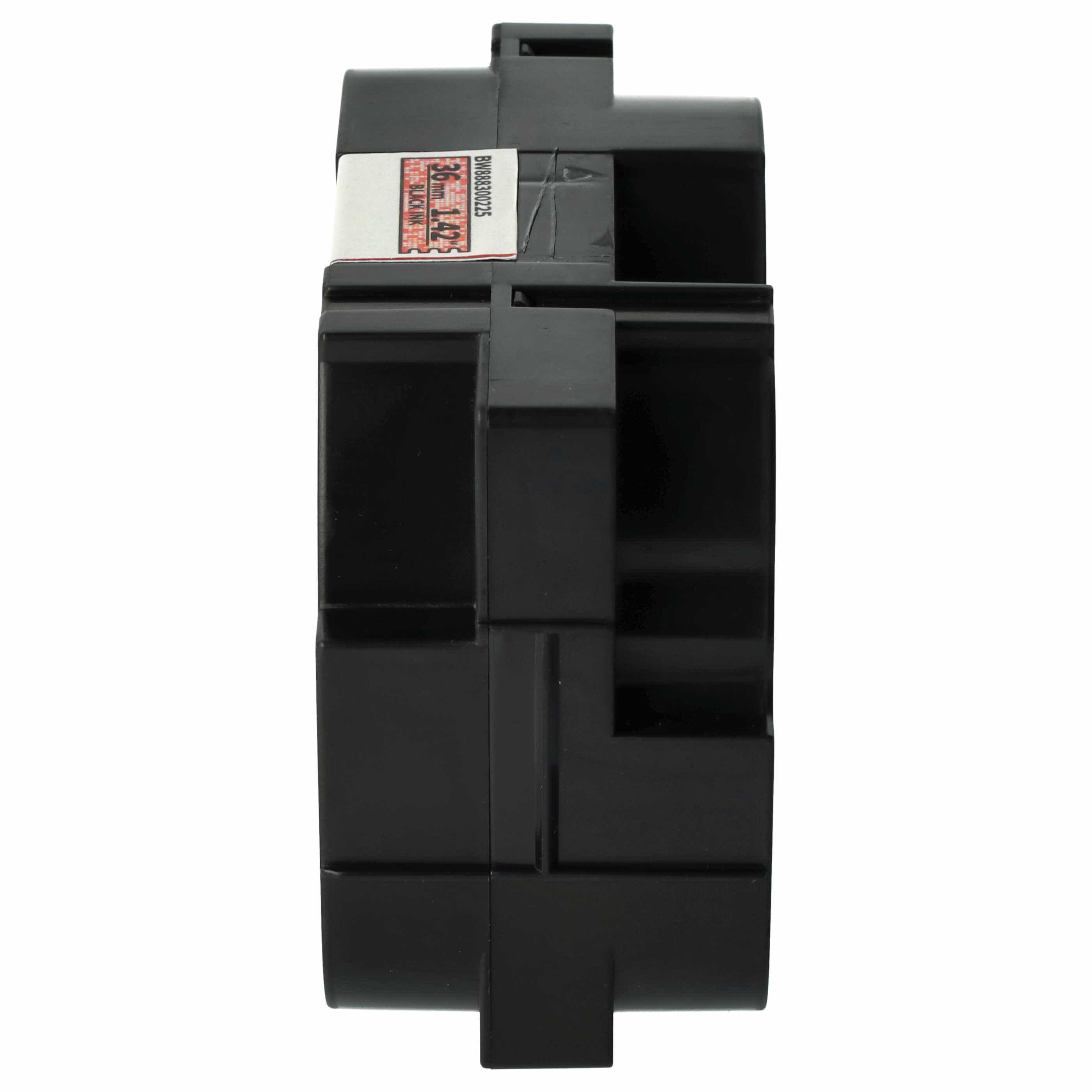 Cassetta nastro sostituisce Brother TZE-461L1 per etichettatrice Brother 36mm nero su rosso (glitter)