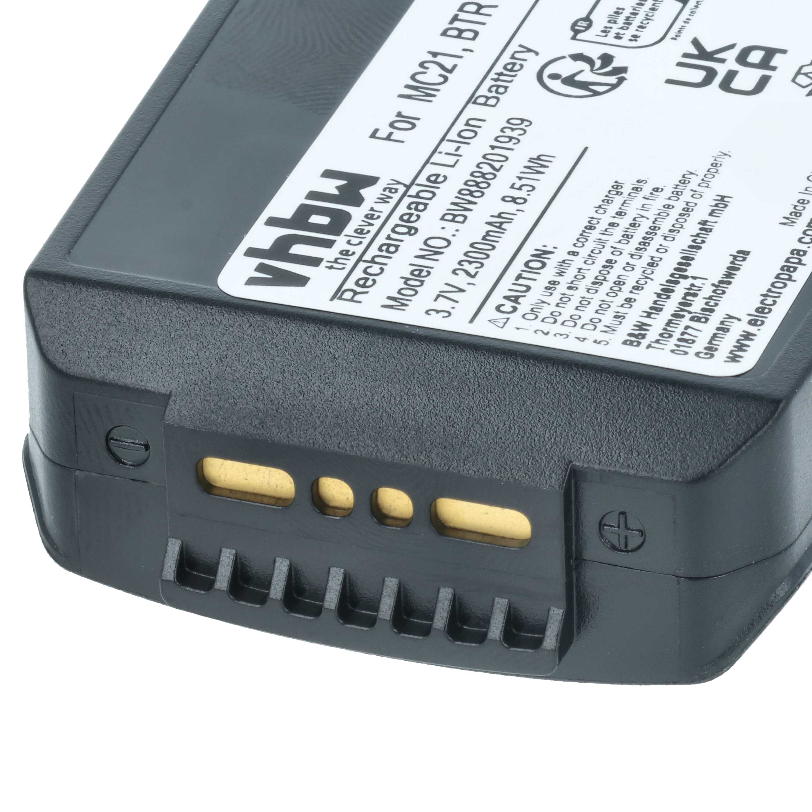 Handheld Computer 5x Battery replaces Motorola 82-105612-01, BTRY-MC21EAB0E, 82-150612-01 - 2300mAh, 3.7V