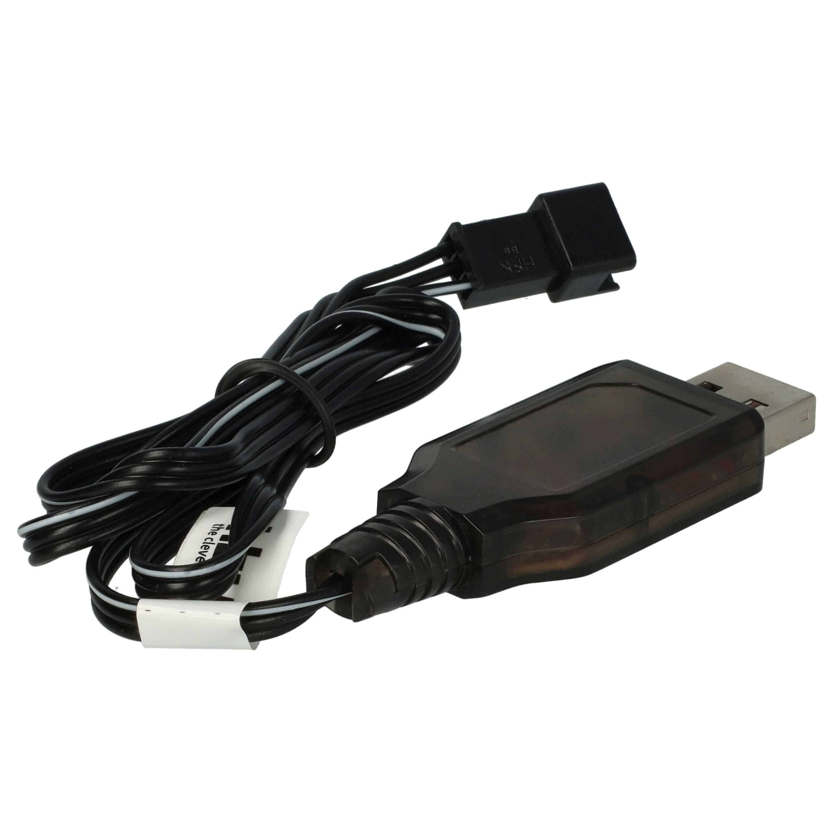 USB Charging Cable suitable for RC Batteries with SM-3P Connector, RC Model Making Battery Packs - 60 cm 6.4 V