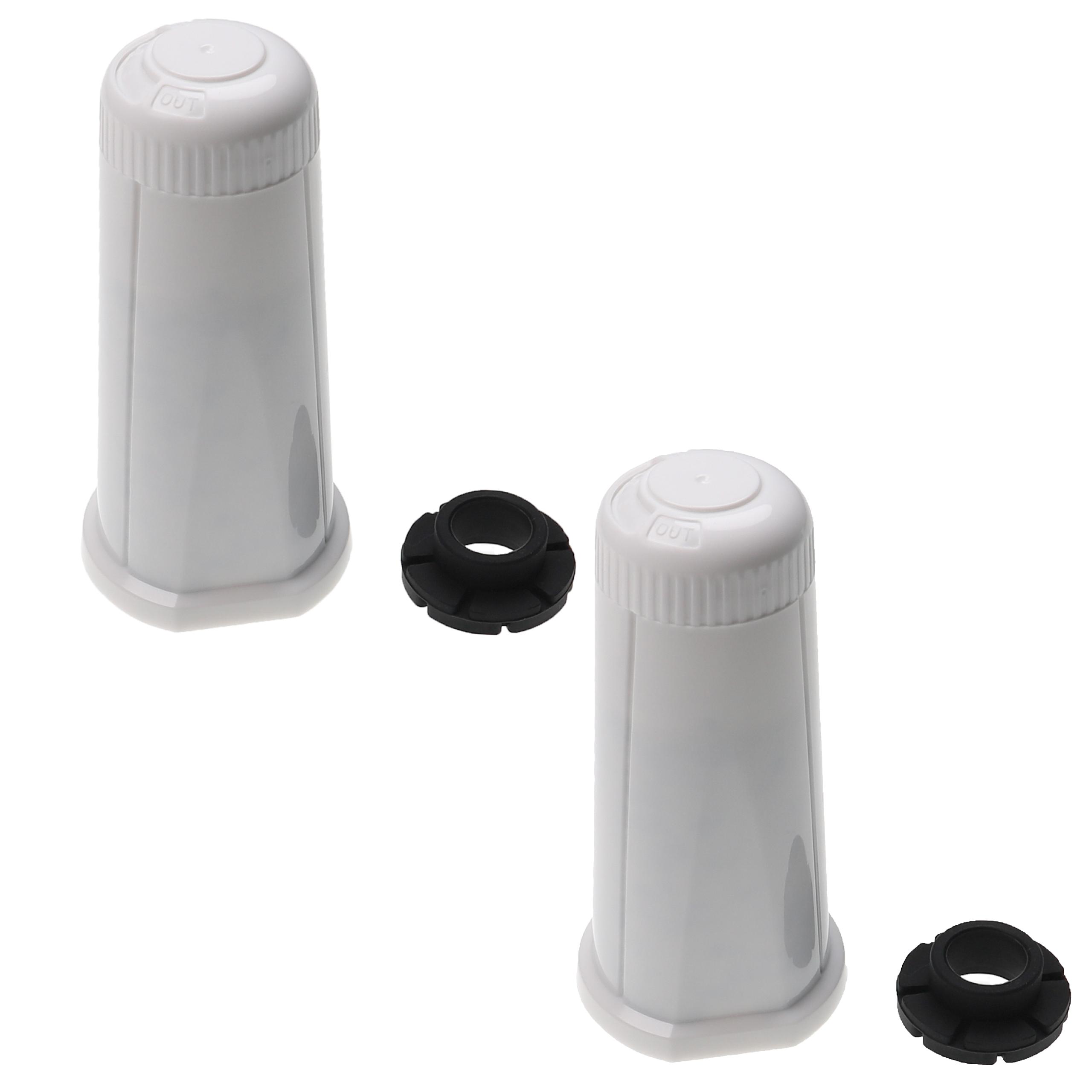 2x Filtres à eau remplace Sage BES008 pour machine à café Breville – blanc