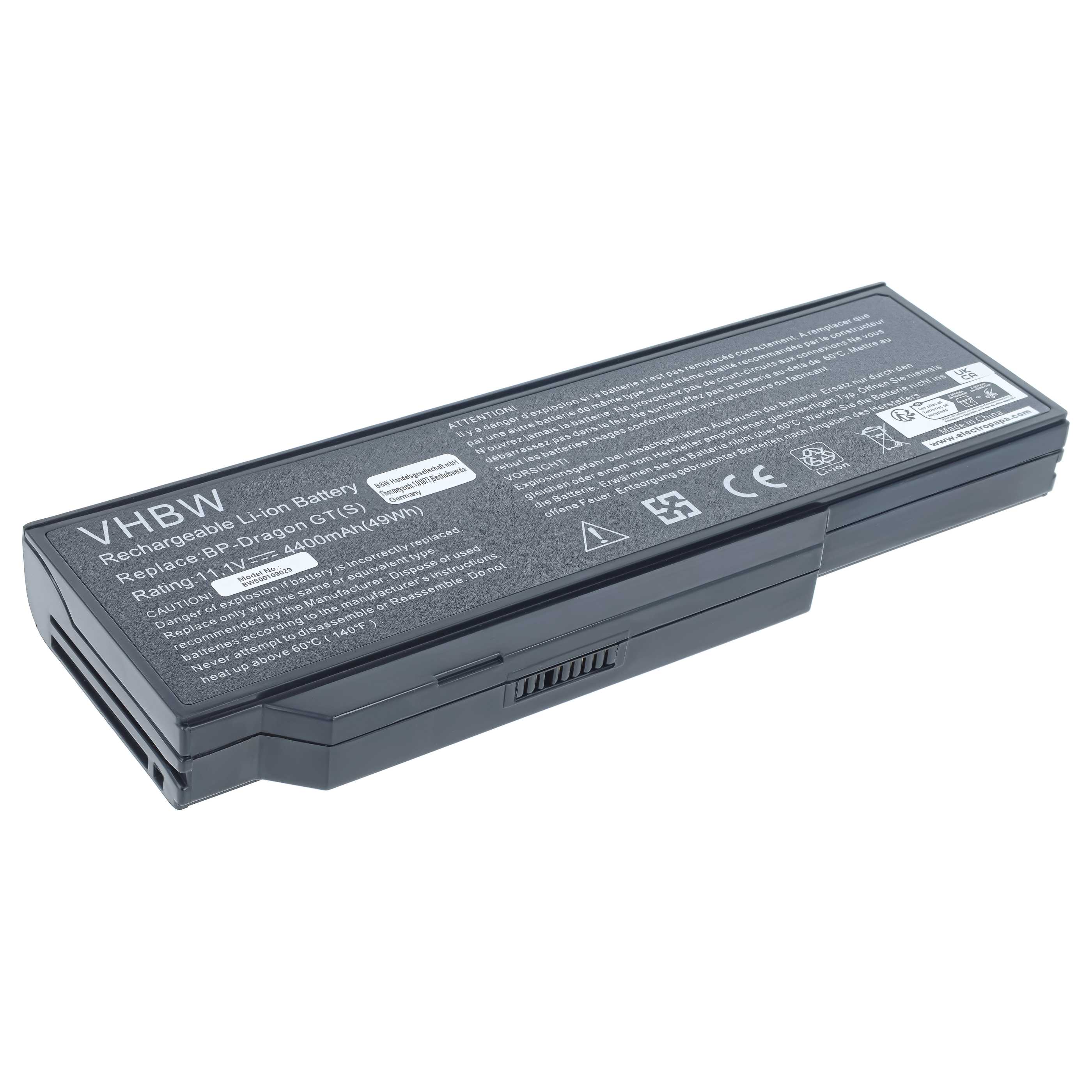 Notebook Battery replaces 40019327, 40020374, 441807800002, 441810400003 - 4400 mAh 11.1 V Li-Ion, black