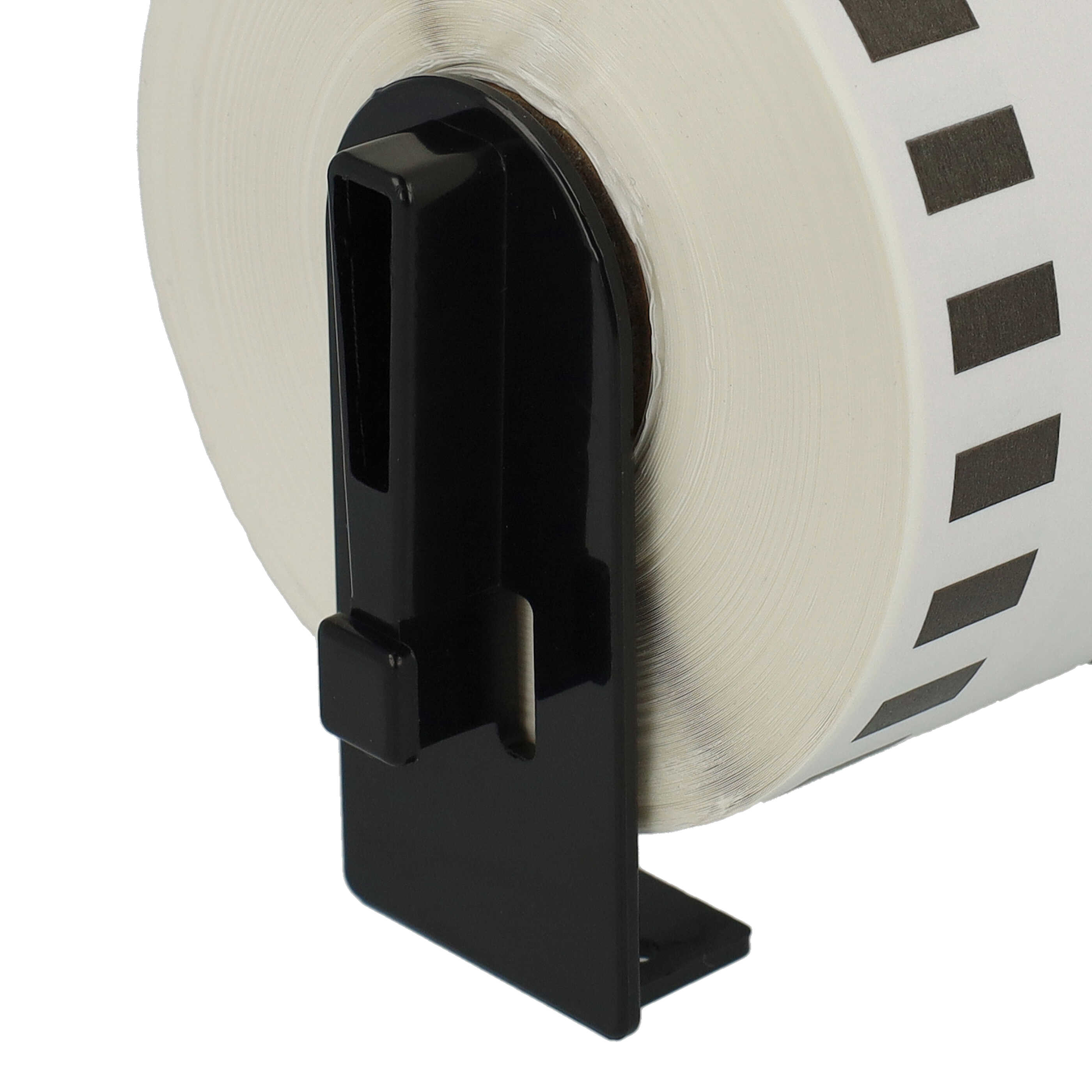 10x Label Roll replaces Brother DK-44205 Labeller - Premium 62 mm x 30.48 m + Holder