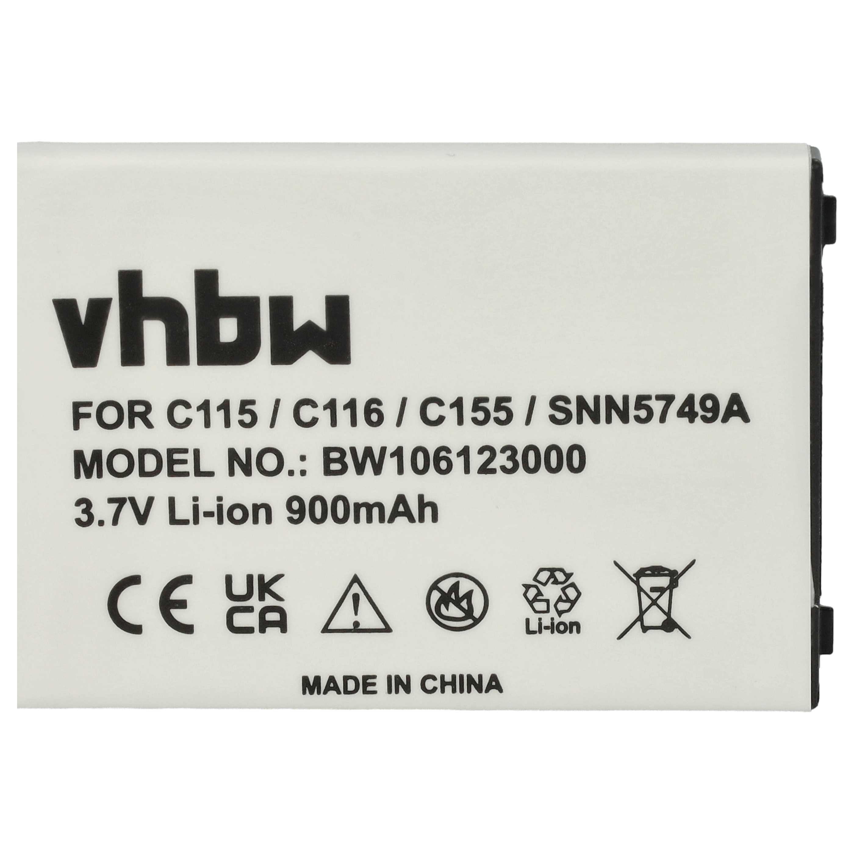 Mobile Phone Battery Replacement for Motorola SNN5749A - 900 mAh 3.7 V Li-Ion