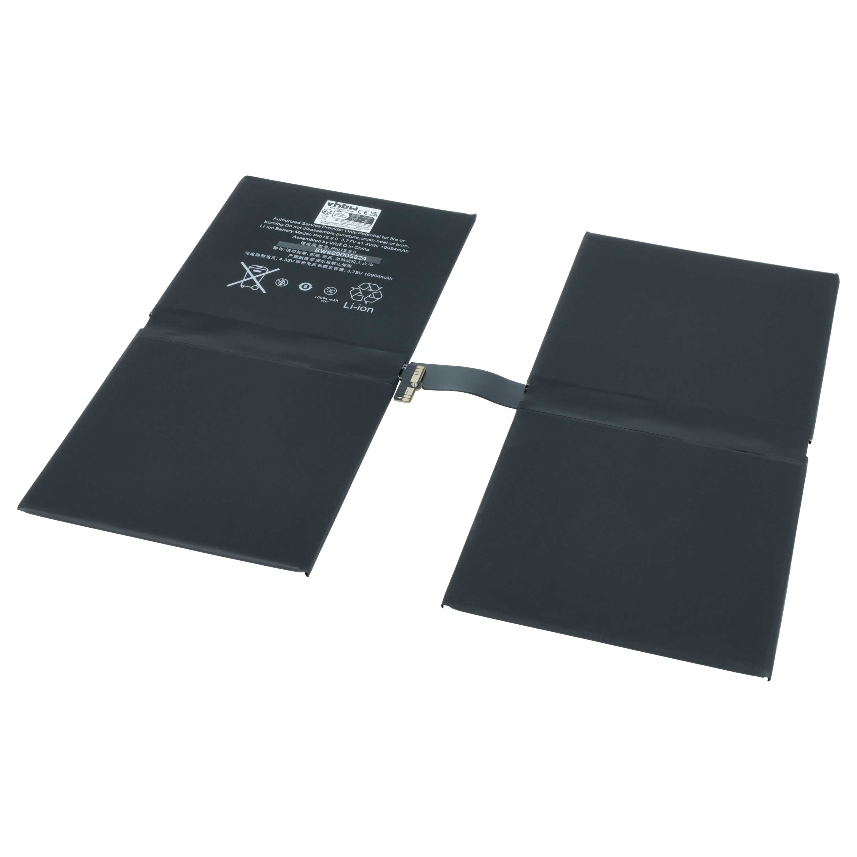 Tablet Battery Replacement for Apple A1754, 020-01238 - 10994 mAh 3.77 V Li-Ion