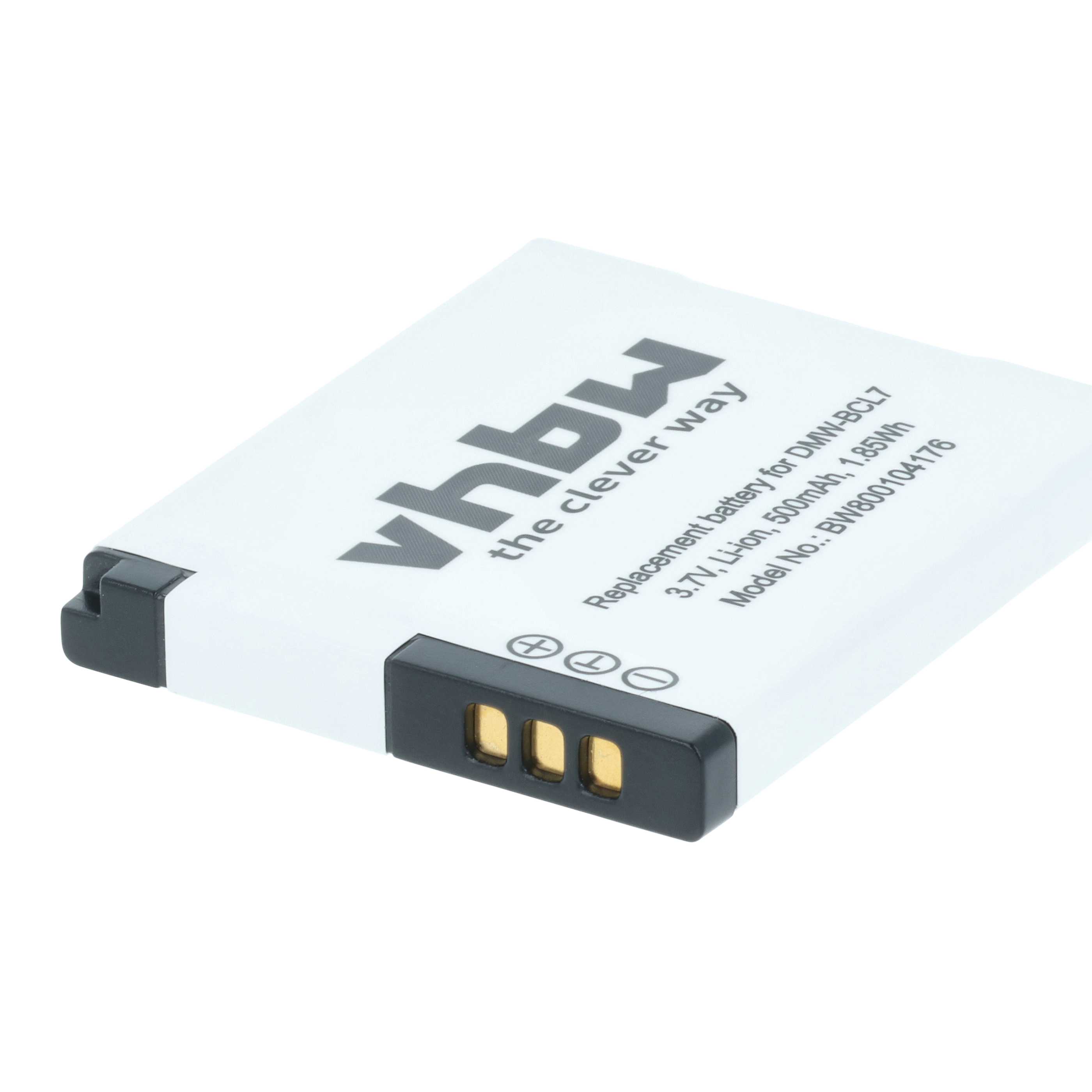 Battery replaces Panasonic DMW-BCL7E, DMW-BCL7 - 500mAh, 3.6V, Li-Ion