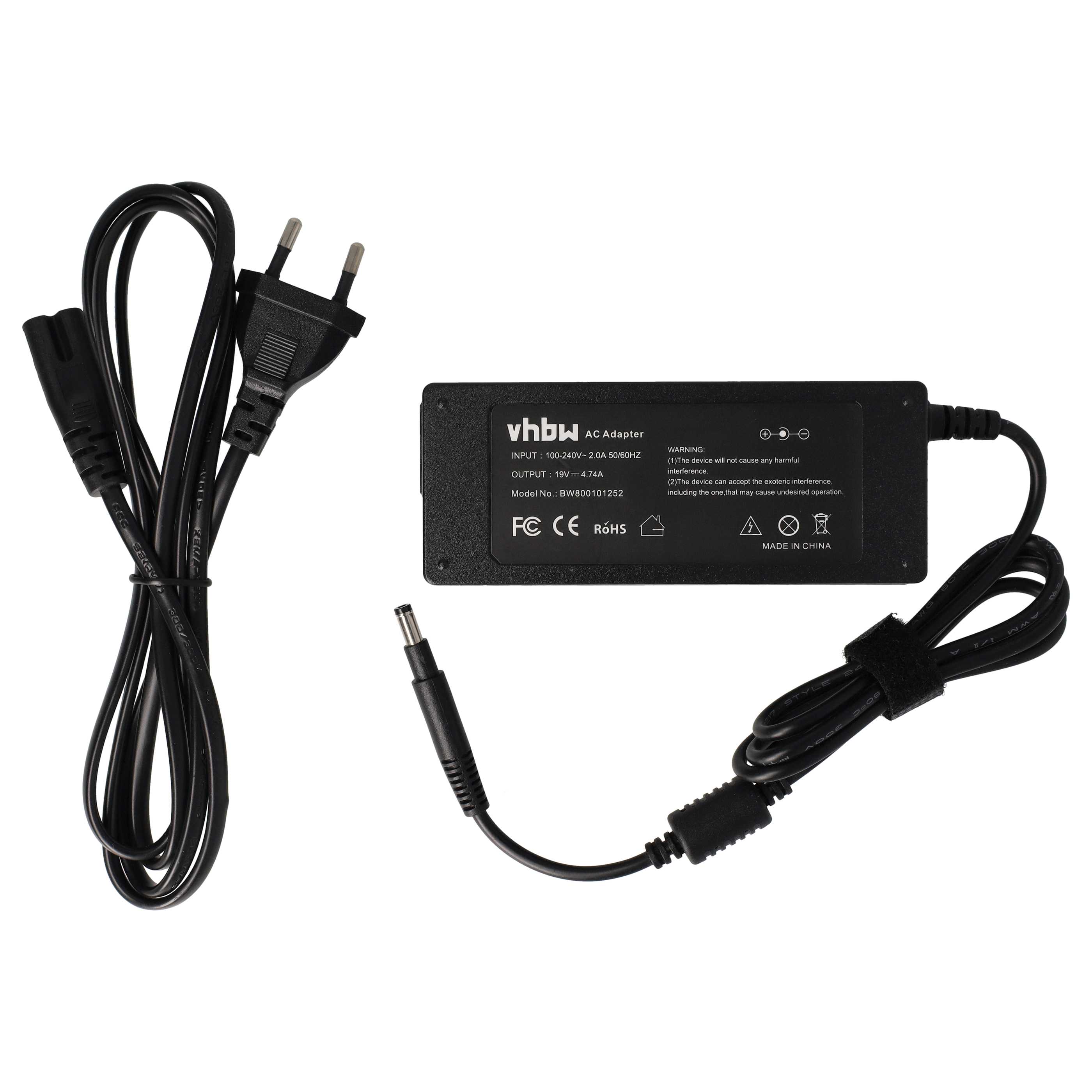 Mains Power Adapter replaces HP 239428-001, 239705-001, 287515-001, 239428-002 for HPNotebook etc., 90 W