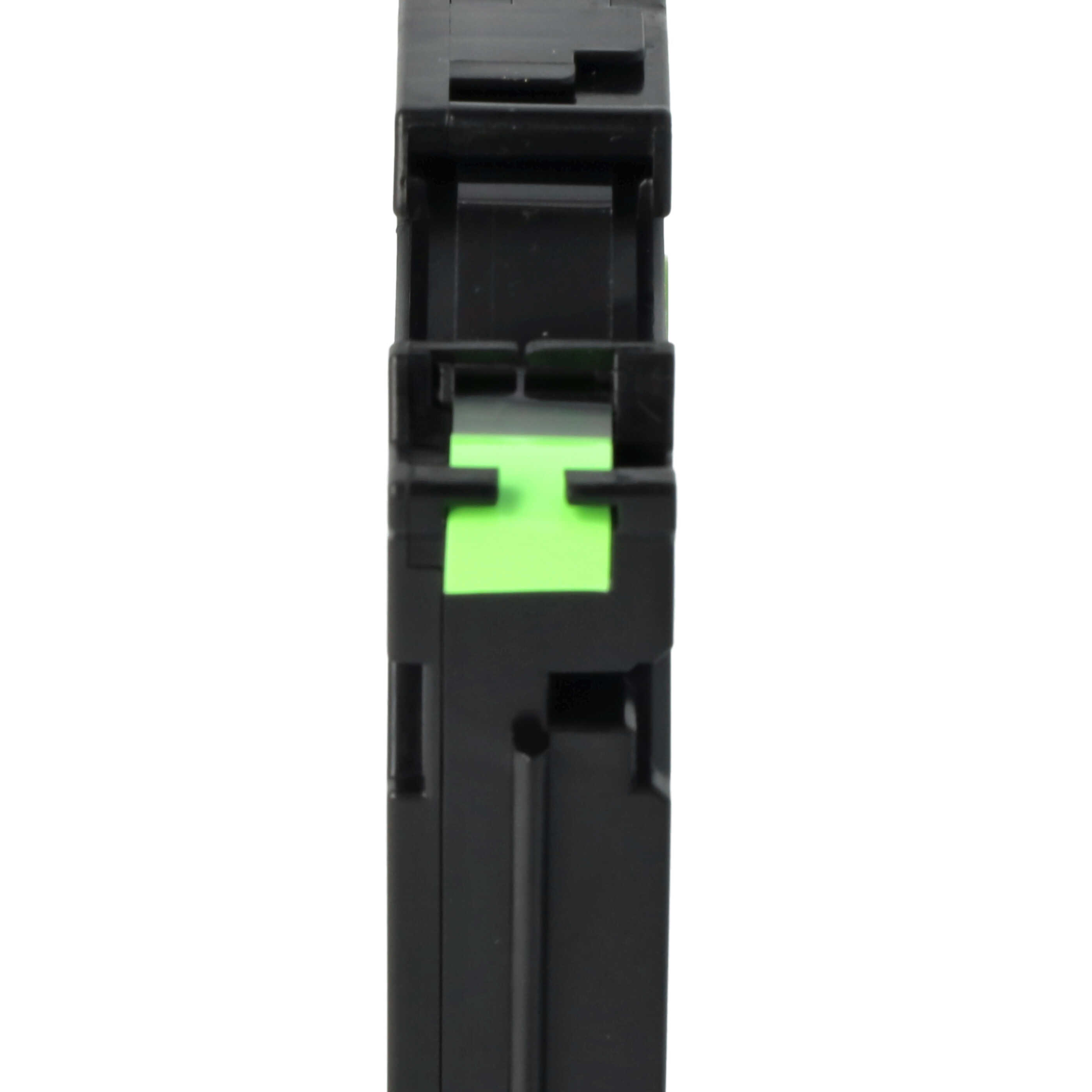 Casete cinta escritura reemplaza Brother TZ-221, TZE-221 Negro su Verde neon