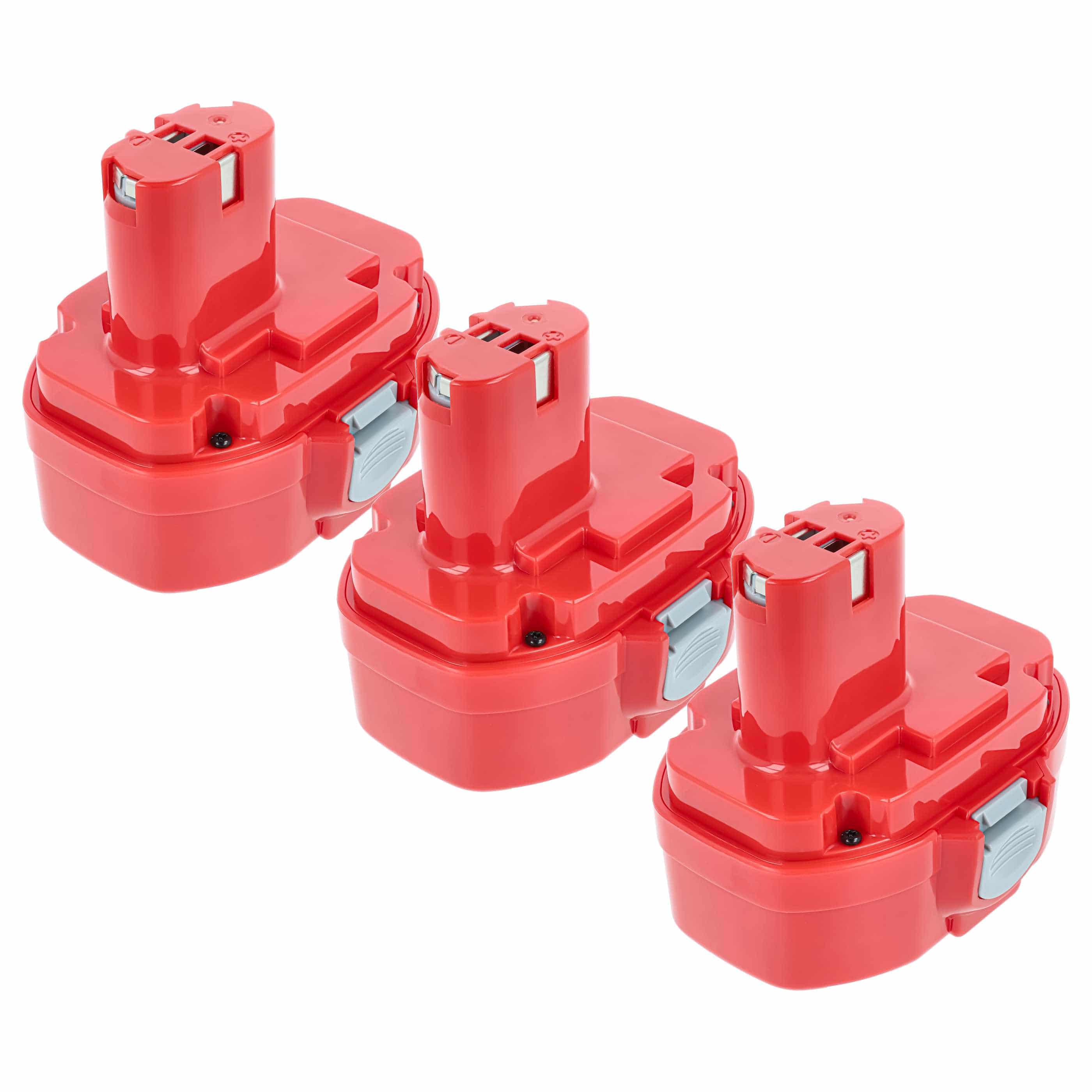 3x Battery replaces Makita 1834, 1833, 1822, 1823, 1822, 1835 Electric Power Tool - 2000 mAh, 18 V, NiMH