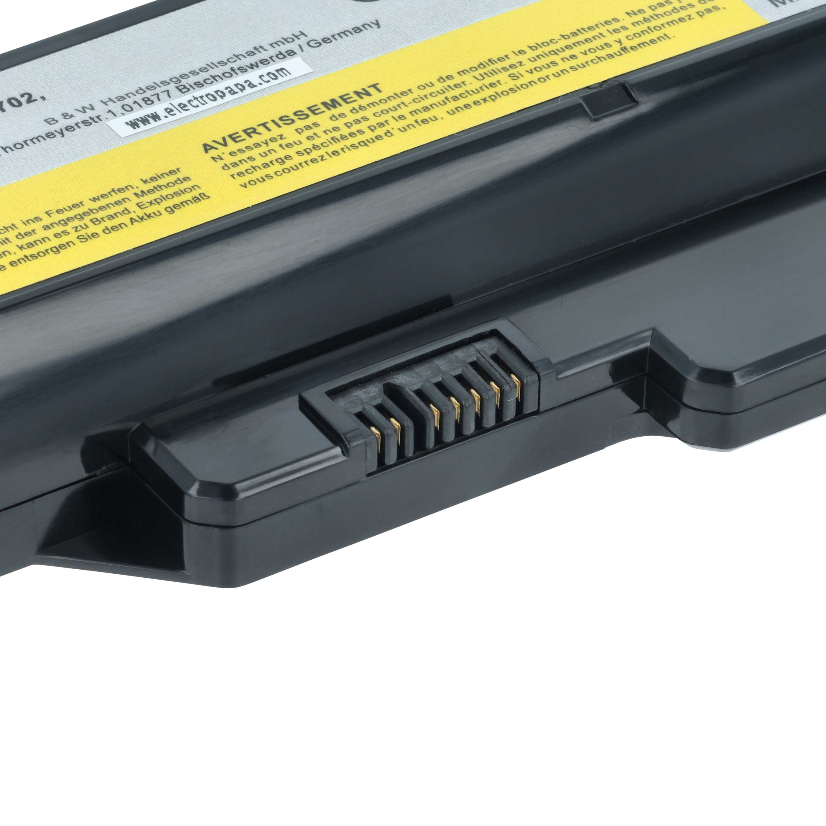 Batteria sostituisce IBM / Lenovo 121000938, 121000937, 121000935 per notebook - 4400mAh 11,1V Li-Ion nero