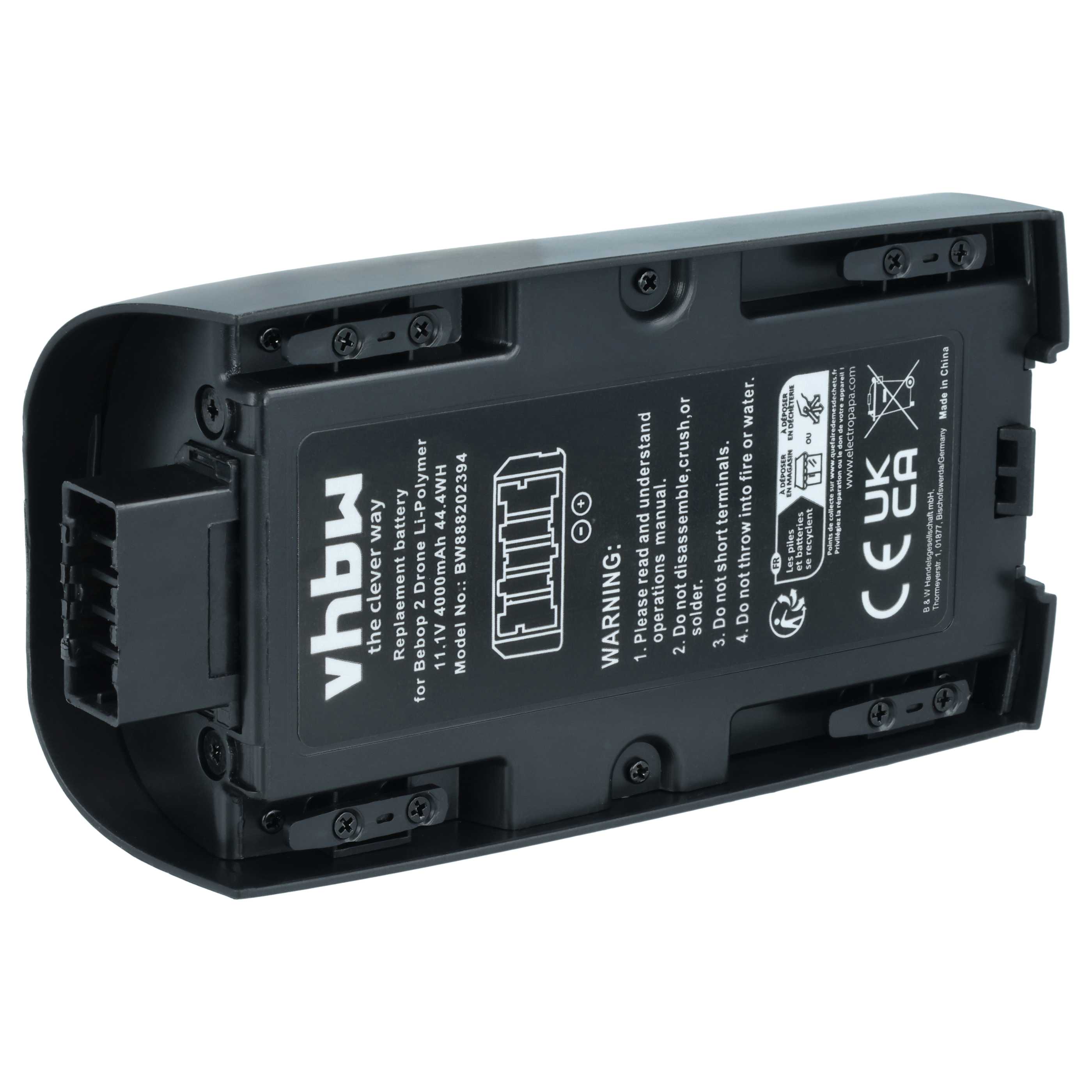 Batteria per drone quadri e multicottero sostituisce Parrot 1416366, 1413006 - 4000mAh 11,1V Li-Poly