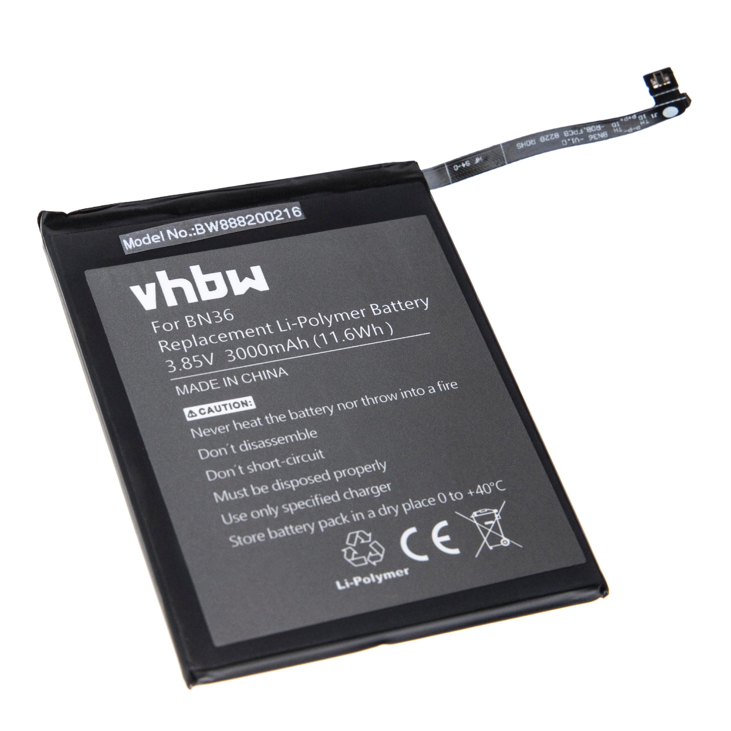 Mobile Phone Battery Replacement for Xiaomi BN36 - 3000mAh 3.85V Li-polymer