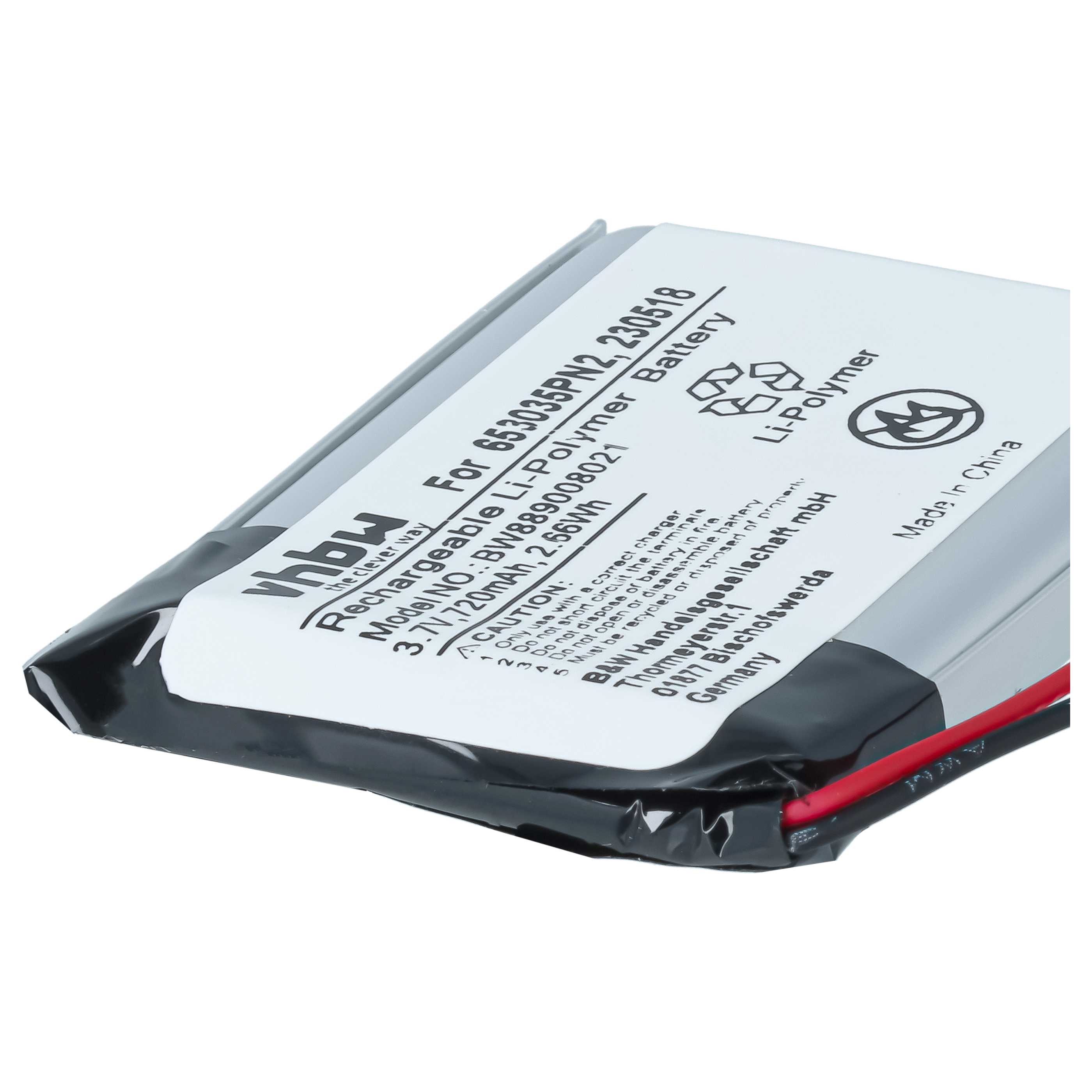 Akku für Anker SoundCore Q10, Q20, Q30, Q35 für Headset - 720mAh 3,7V Li-Polymer