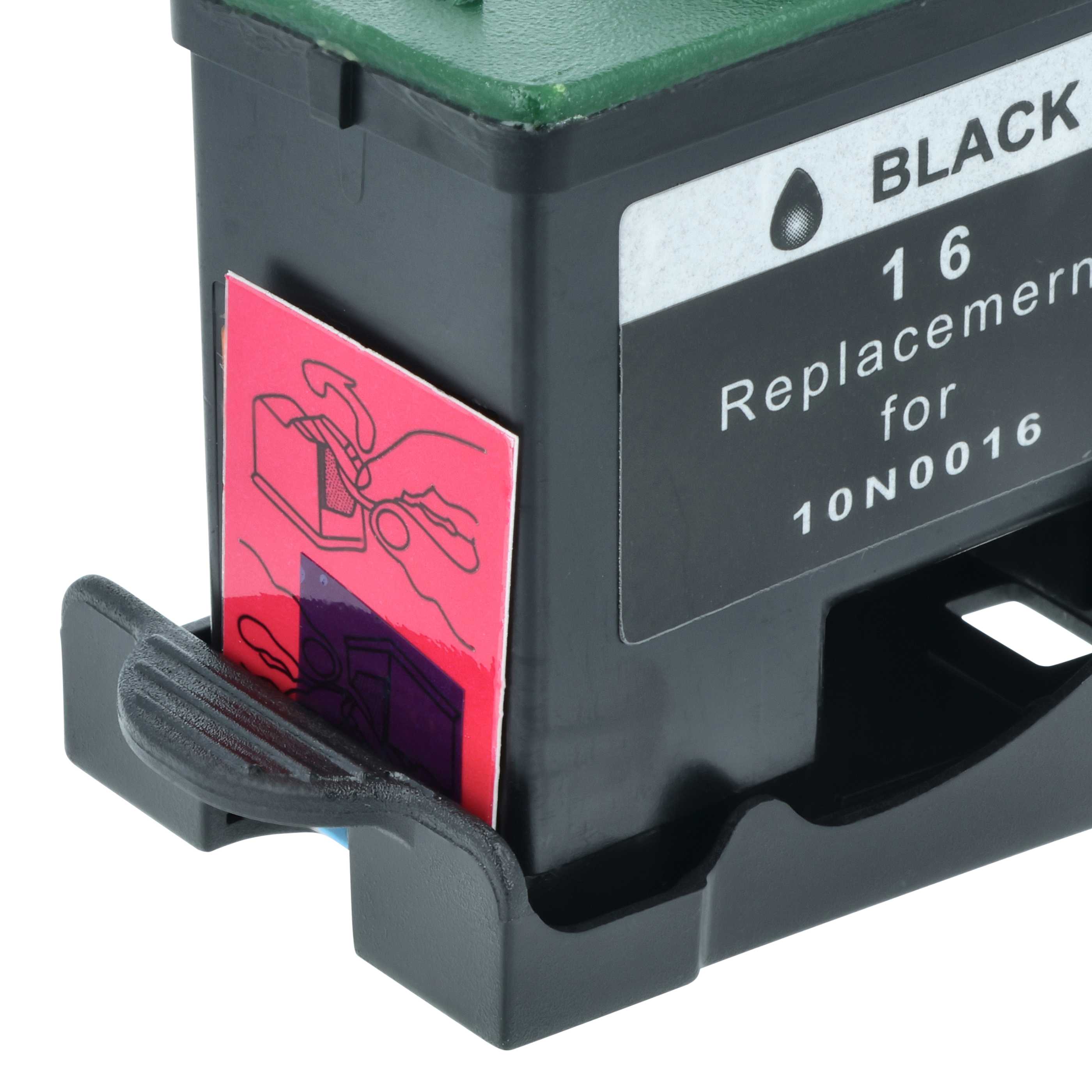 Cartouche remplace Lexmark 17, 16, 10N0217, 10N0016 pour imprimante Lexmark / Dell - noir remanufacturée 15ml