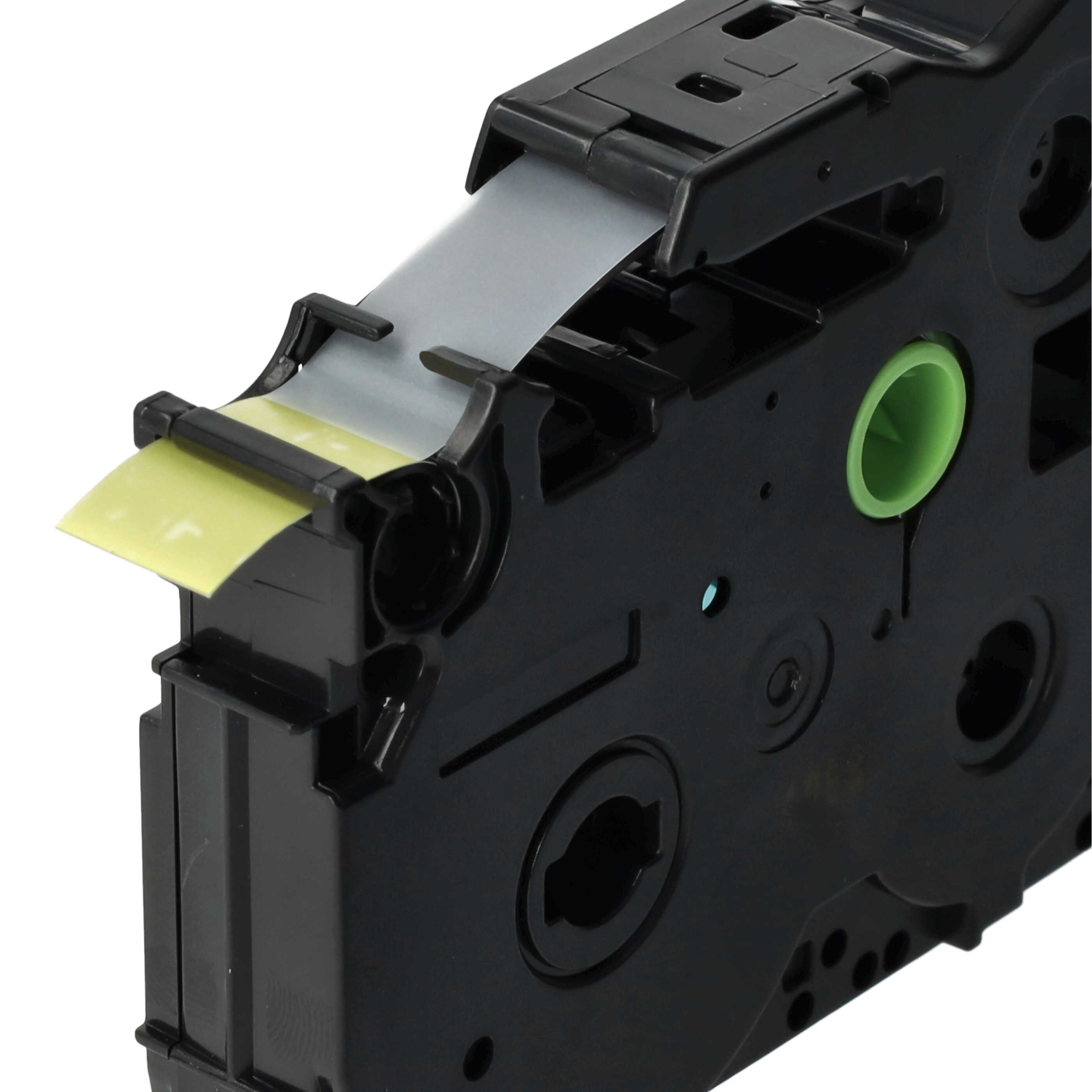 Label Tape replaces Brother TZE-MQ831 - 12 mm Black to Matt-Gold