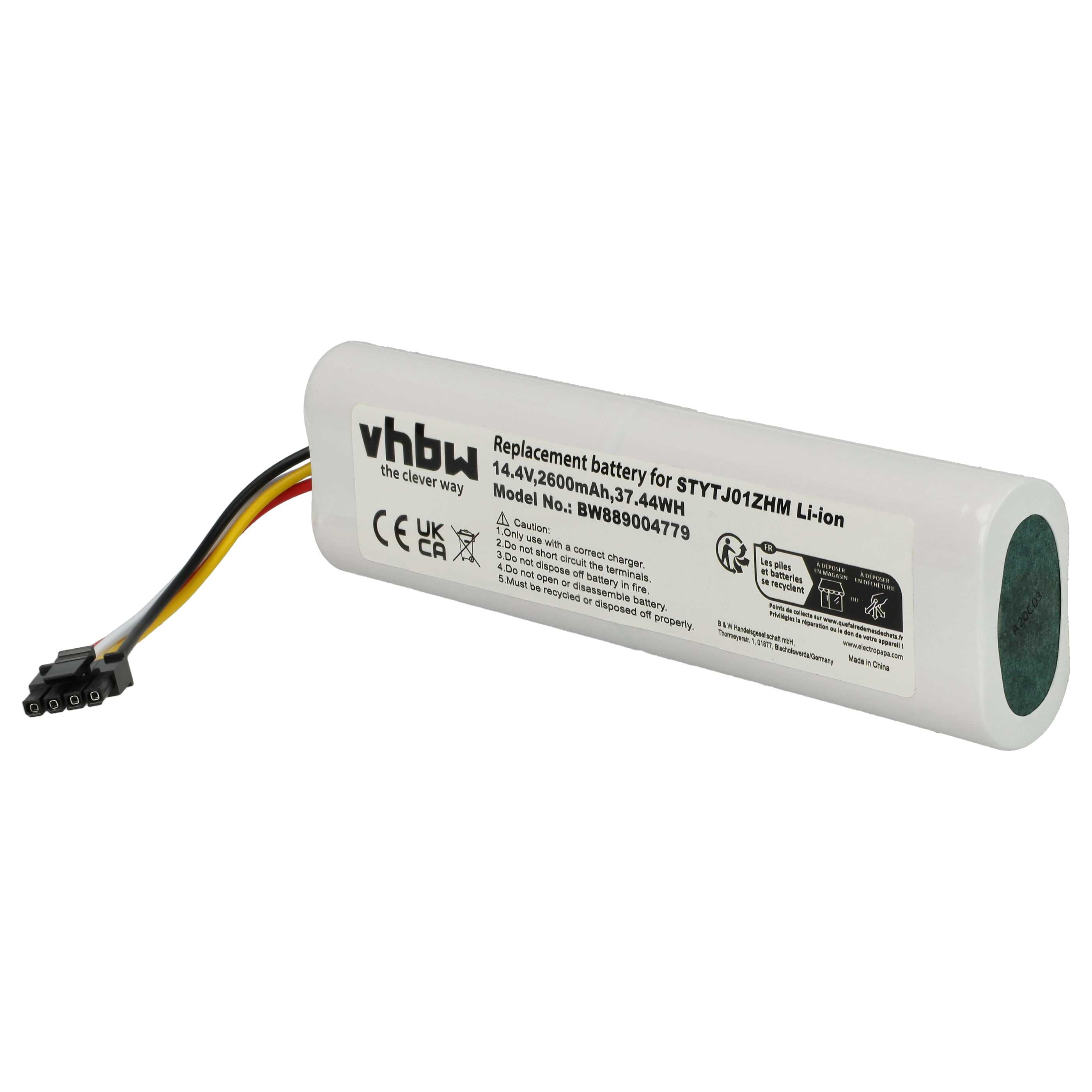 Battery replaces Xiaomi P1904-4S1P-MM for Dreame etc. 2600mAh, 14.4V, Li-Ion