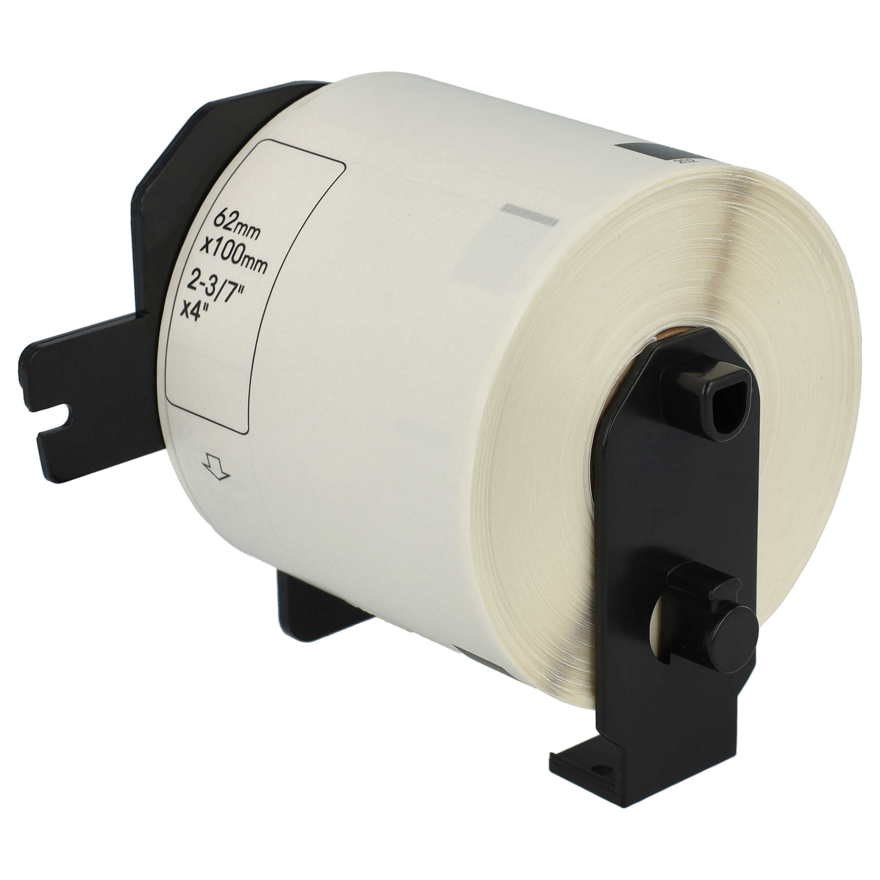 2x Label Roll replaces Brother DK-11202 Labeller - 62 mm x 100 mm + Holder