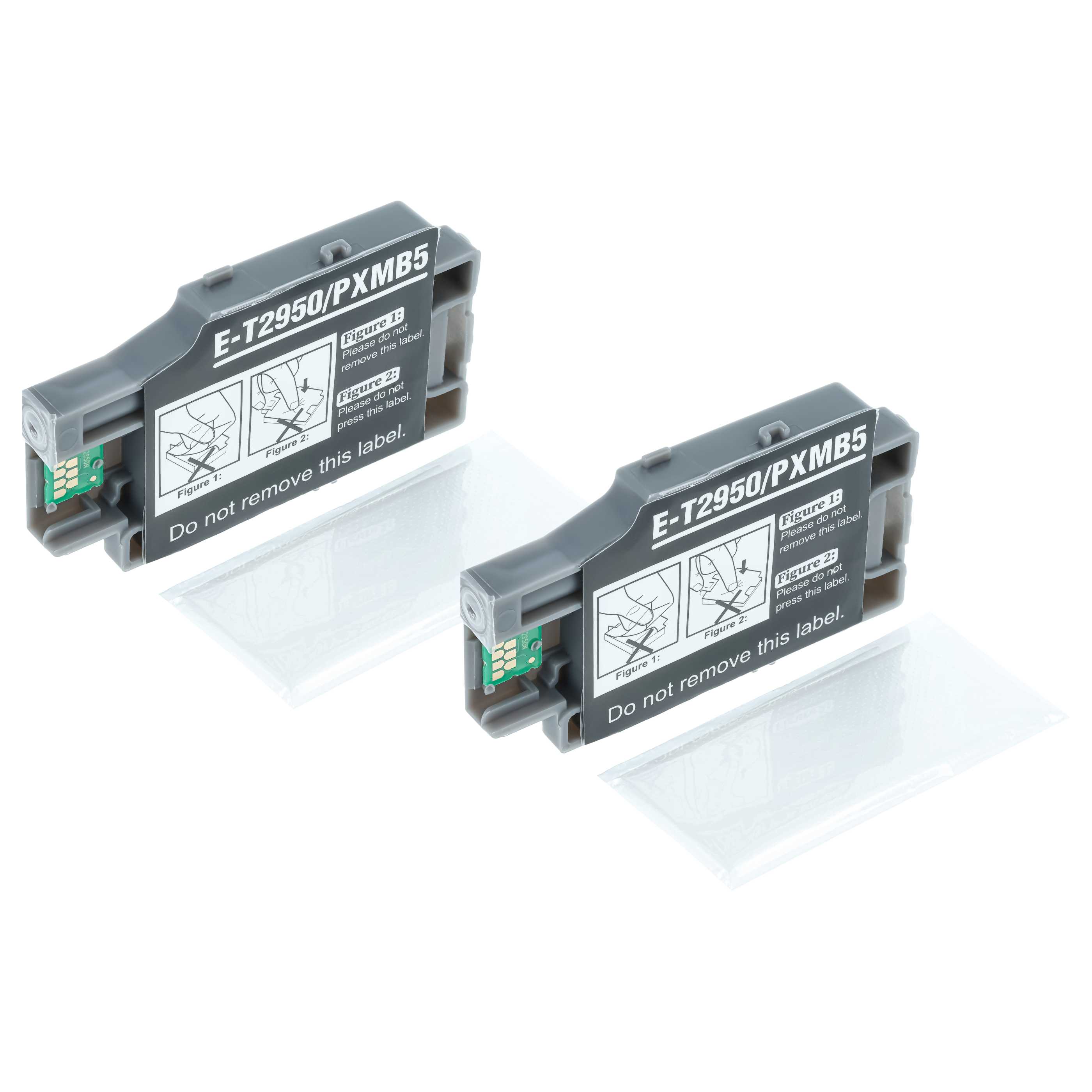 2x Depósito tinta residual para impresora de inyección de tinta Epson Workforce WF-100 W, WF-110 W - negro