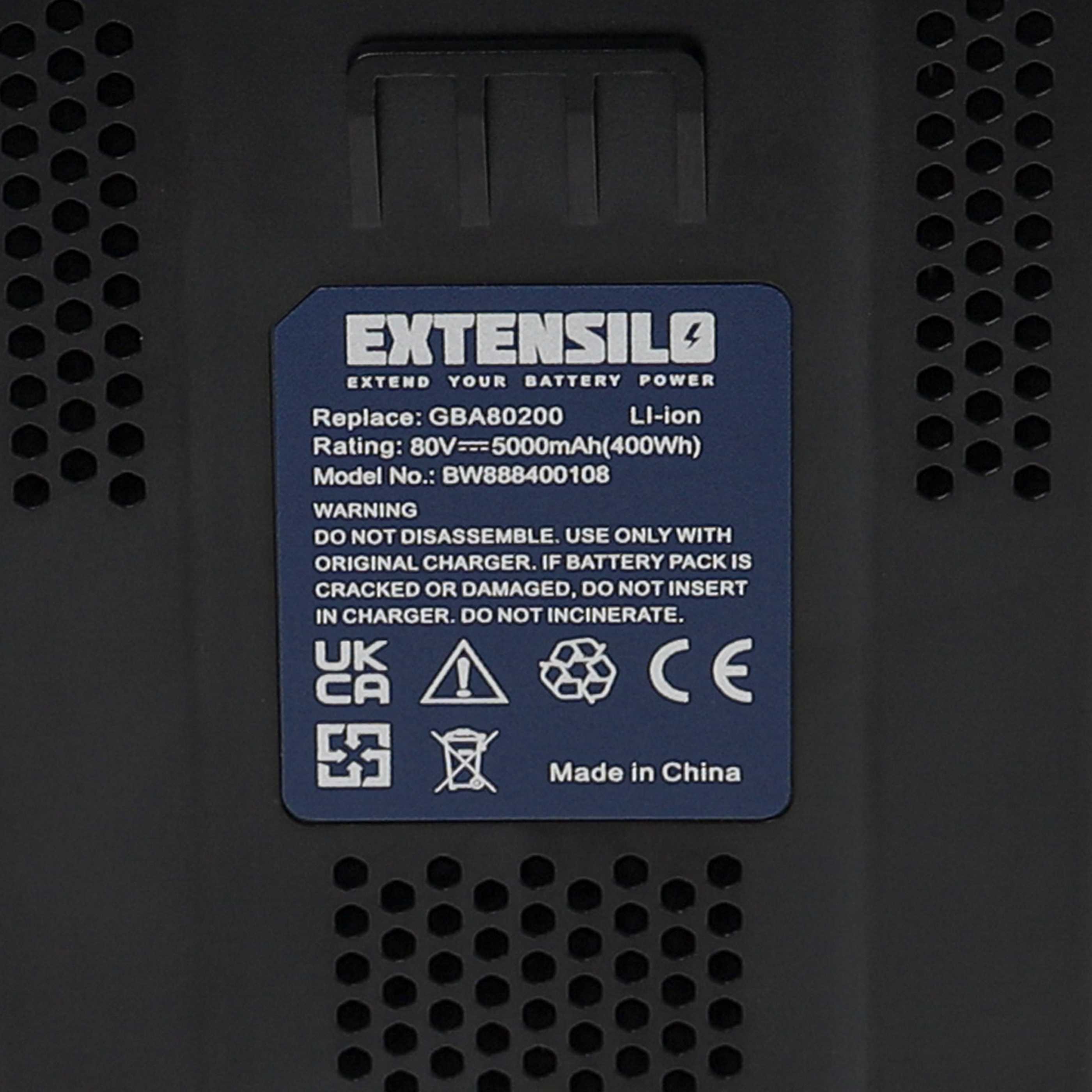 Akku (2x Stück) 80V passend für Kobalt 80V Max - 5Ah, Li-Ion