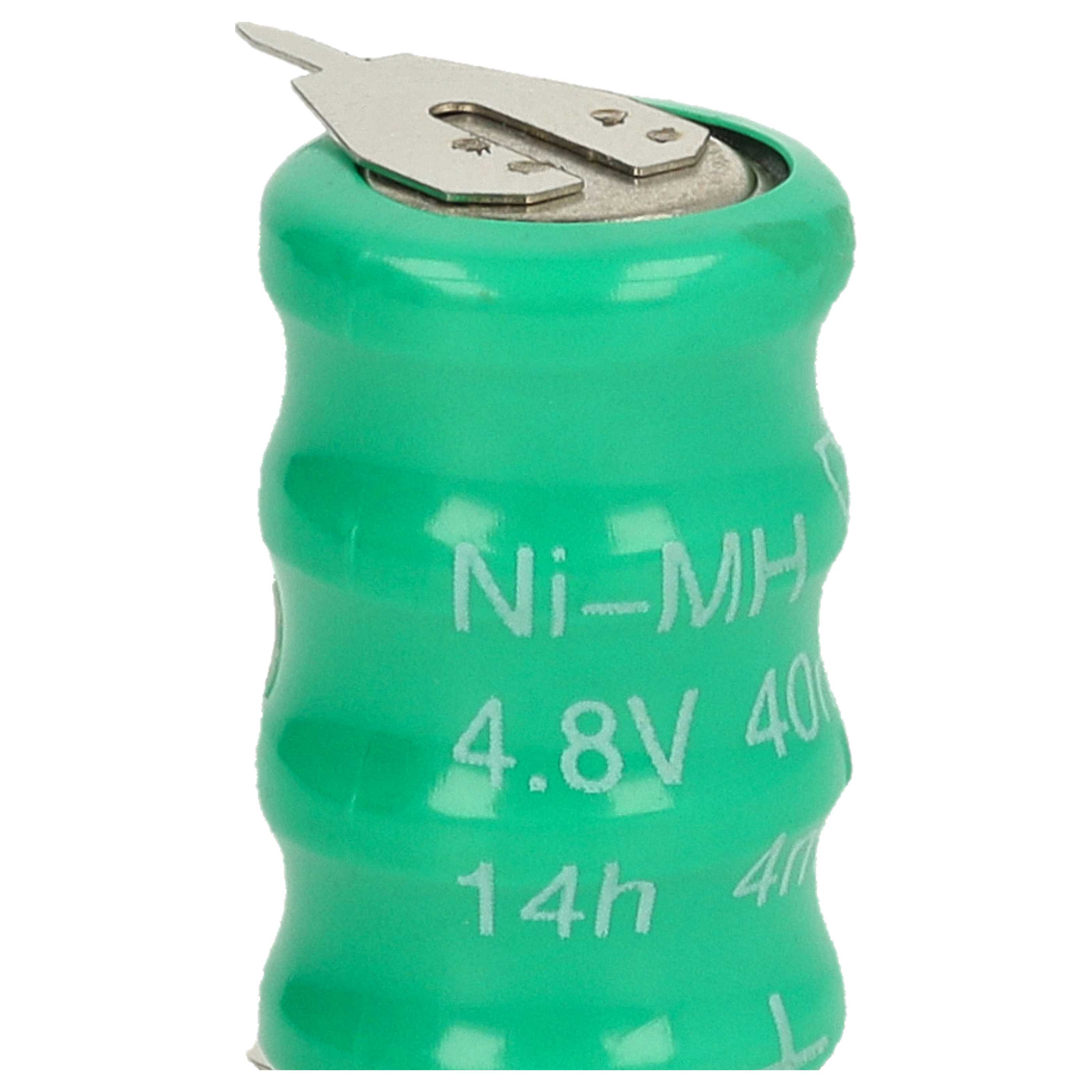 Button Cell Battery Type V40H 2 Pins for Model Building Solar Lamps etc. - 40 mAh 4.8 V NiMH