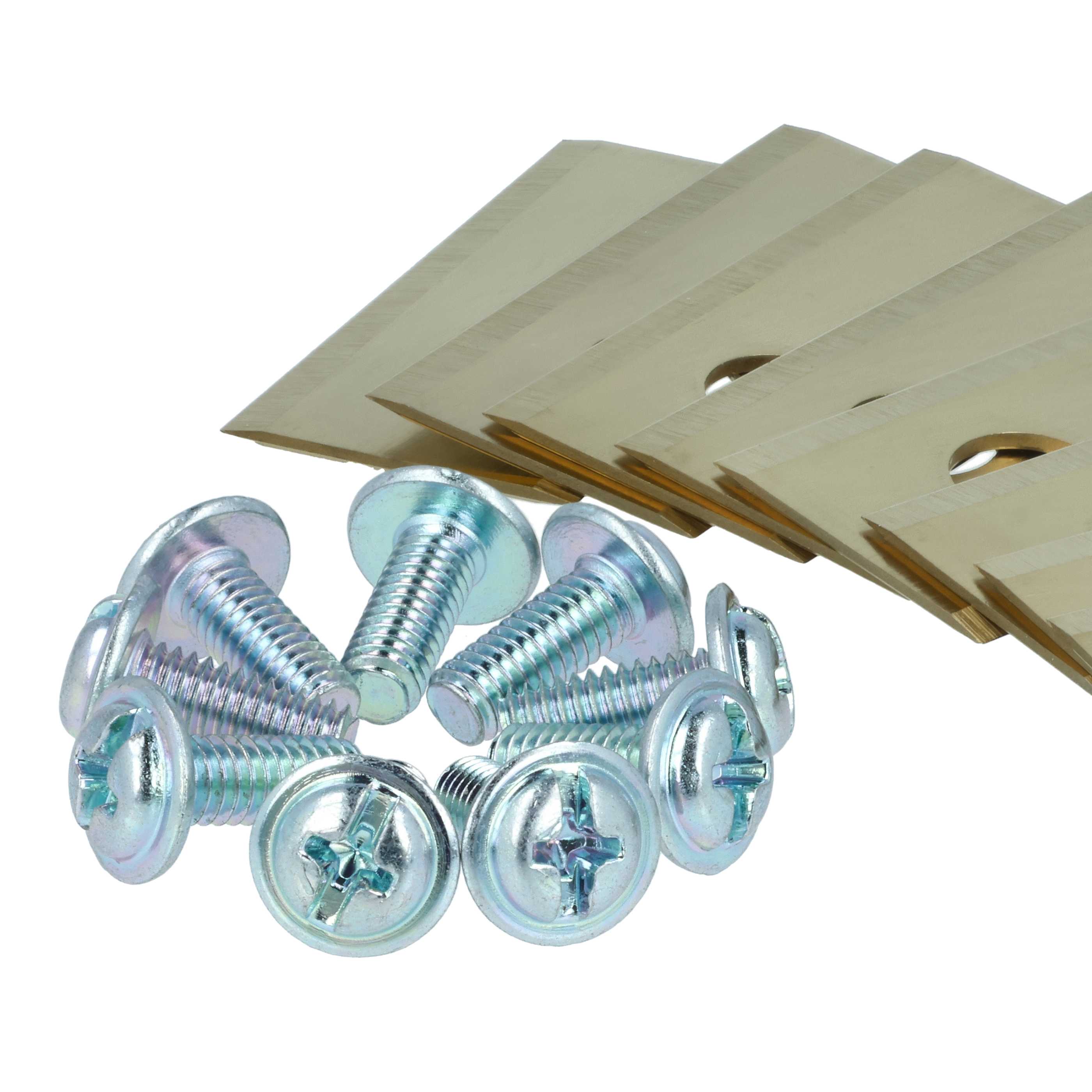 9x Exchange Blade for Philips, Scheppach, Worx, Landxcape Cordless Lawnmower etc.titanium apatite, Silver