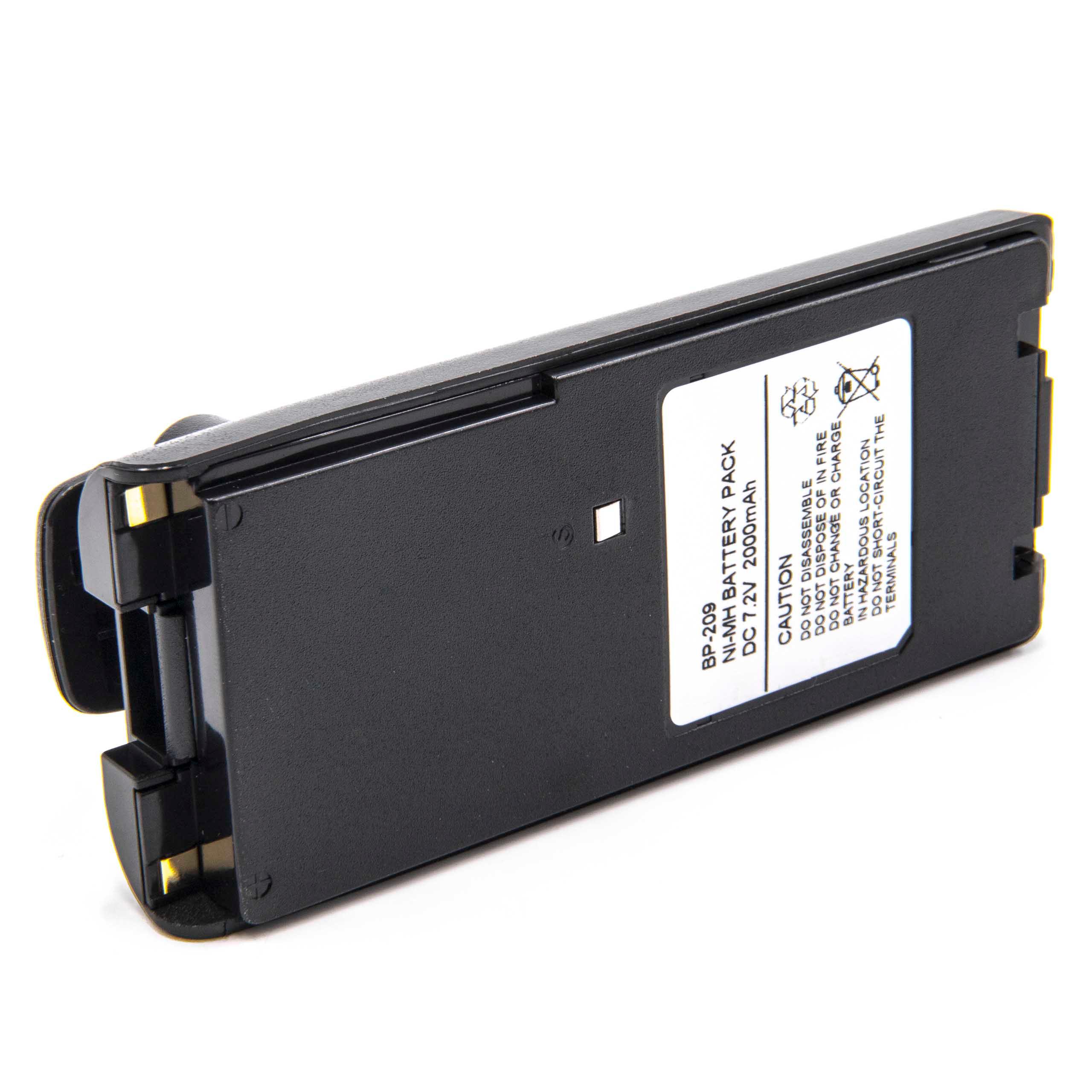 Batteria per telecomando remote controller sostituisce Icom BP-210, BP-209N, BP-209 Icom - 2000mAh 7,2V NiMH