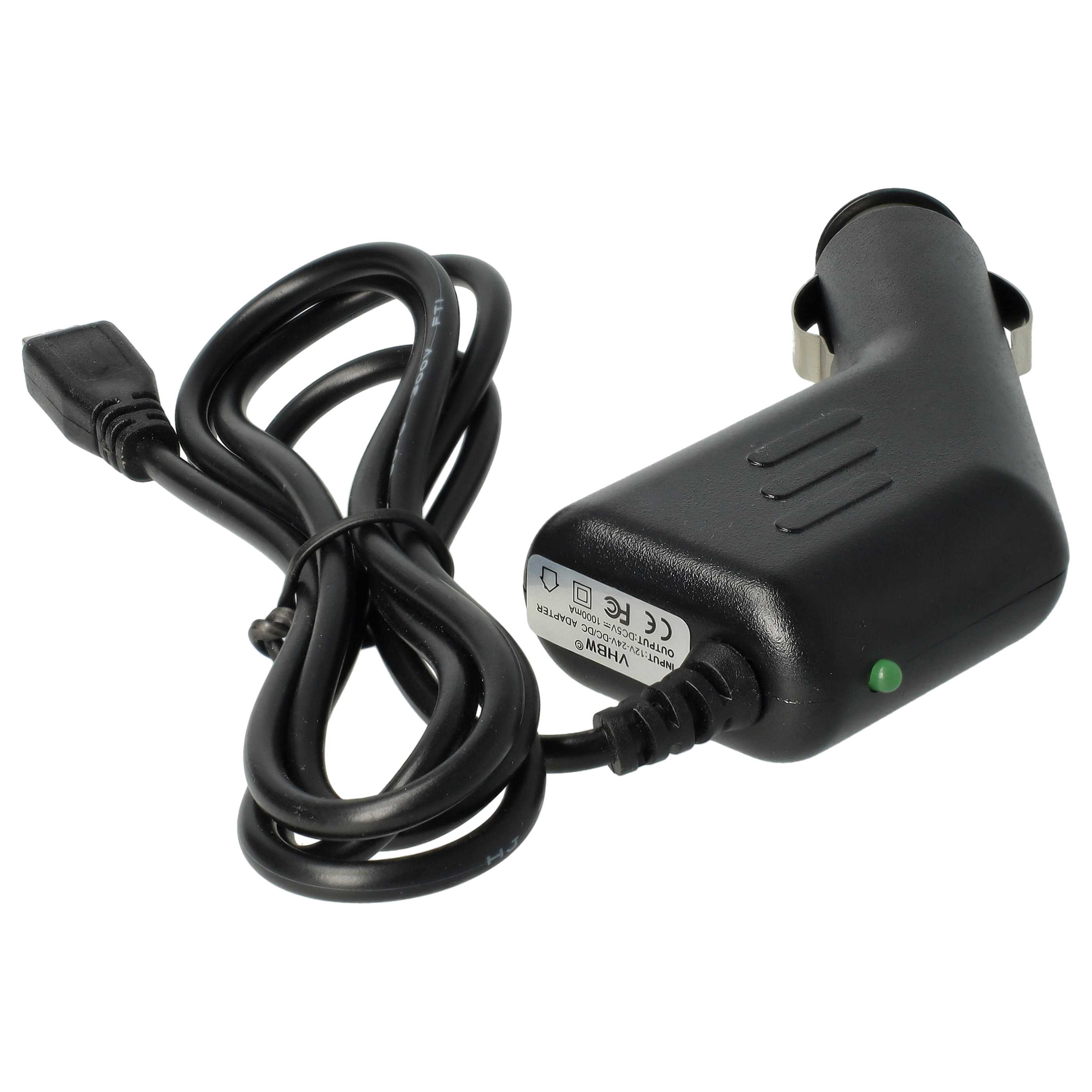 Caricatore per auto micro-USB 1,0 A per dispositivi come smartphone, GPS, navigatore Olympia