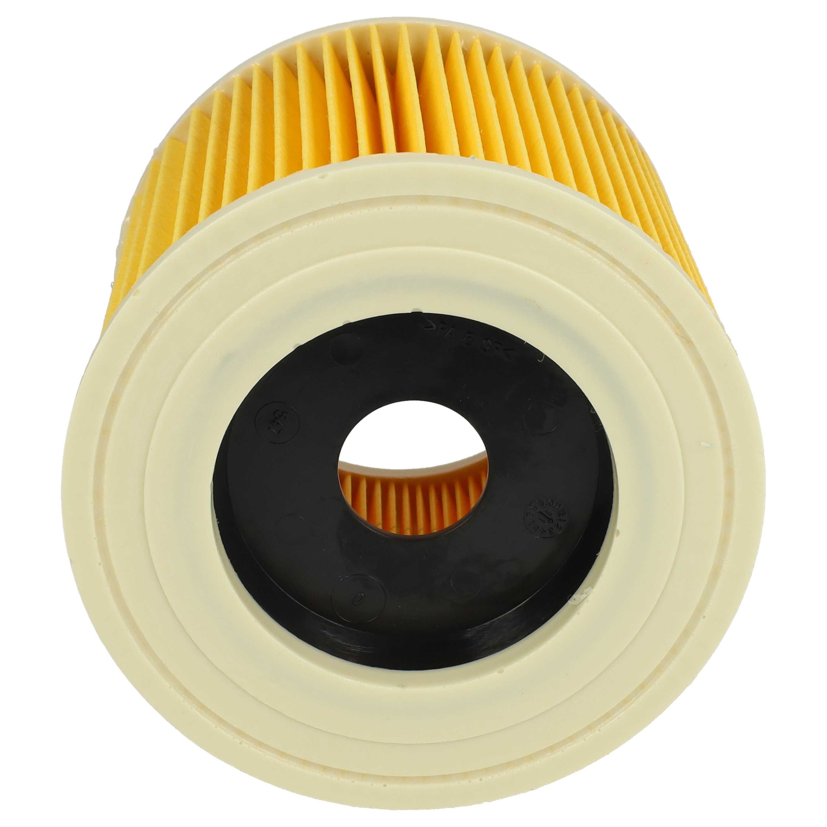 4x Filtro reemplaza Kärcher 2.863-303.0, 6.414-552.0, 6.414-547.0 para aspiradora PowerPlus, amarillo