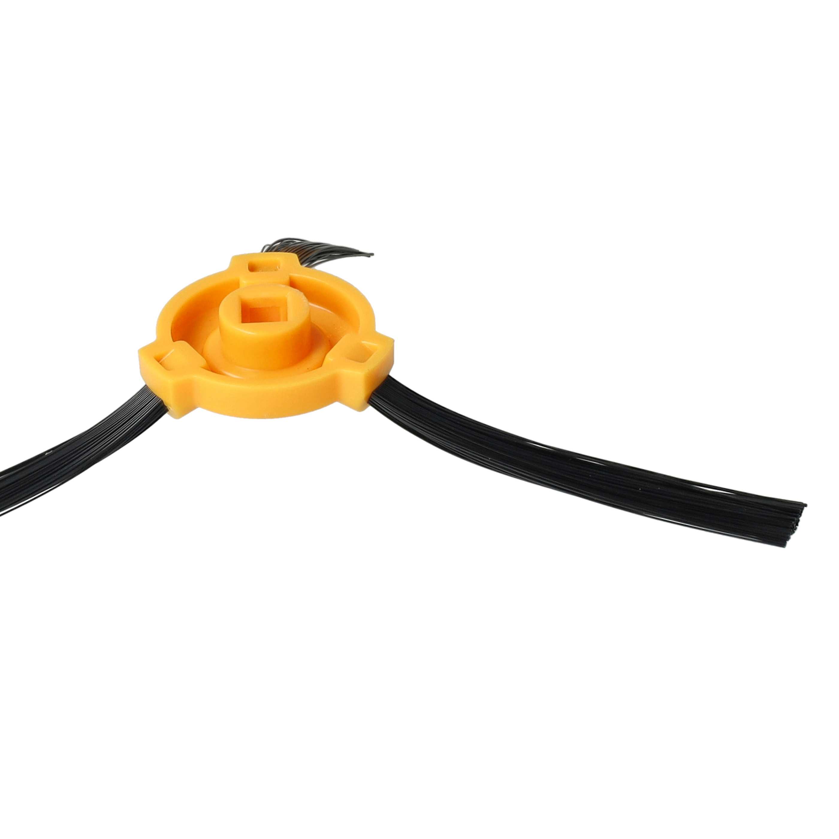 4x Side Brush replaces Eufy T0903071 for Eufy Robot Vacuum Cleaner - 3-armed, black, orange