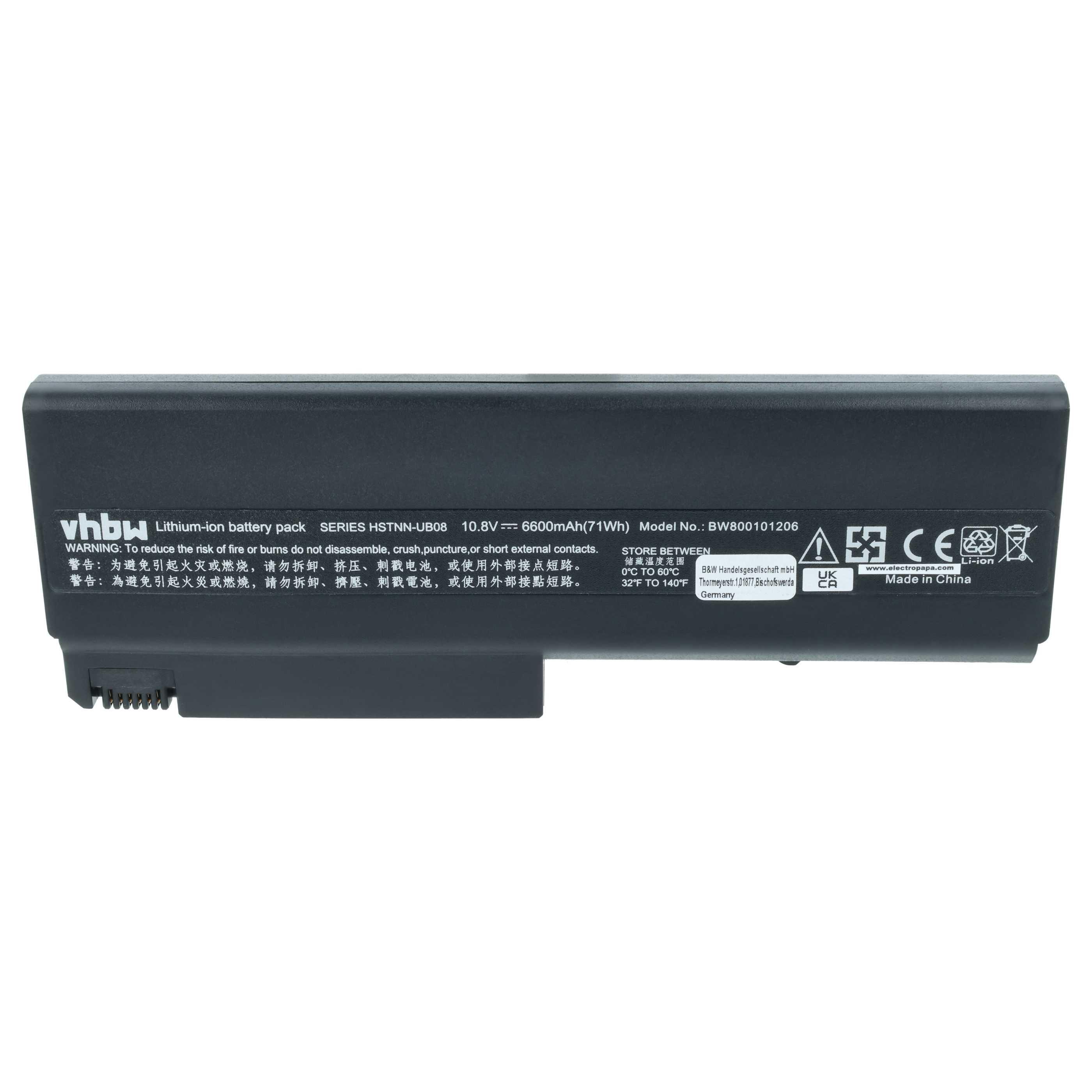Akumulator do laptopa zamiennik HP 360483-003, 360483-004, 360483-001 - 6600 mAh 10,8 V Li-Ion, czarny