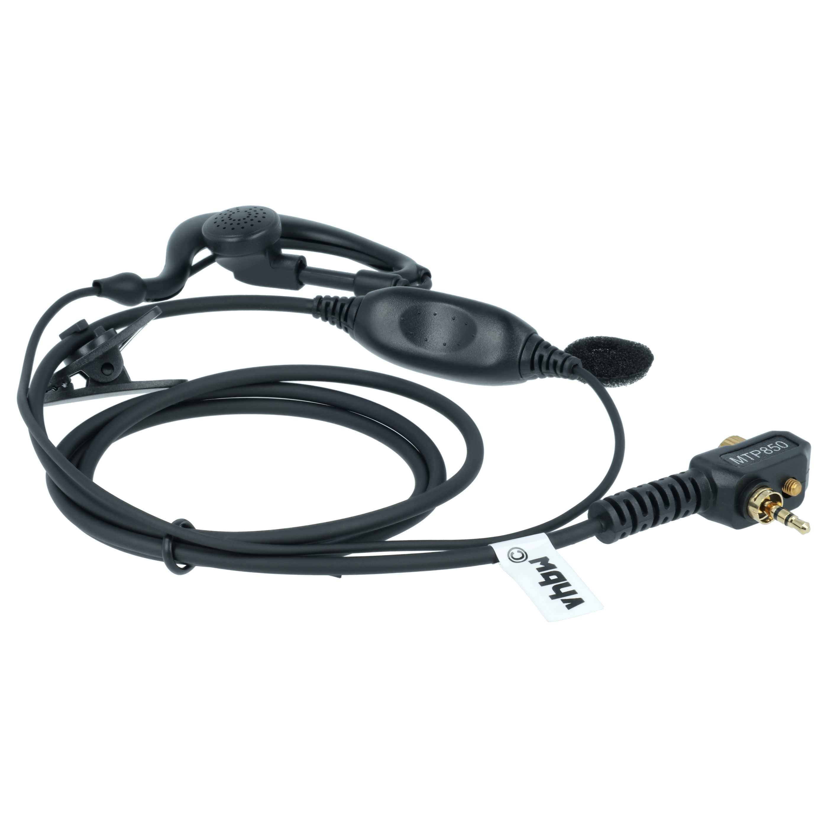Security Radio Headset as Replacement Motorola FTN6583 - "Take Call Button", Clip Mount